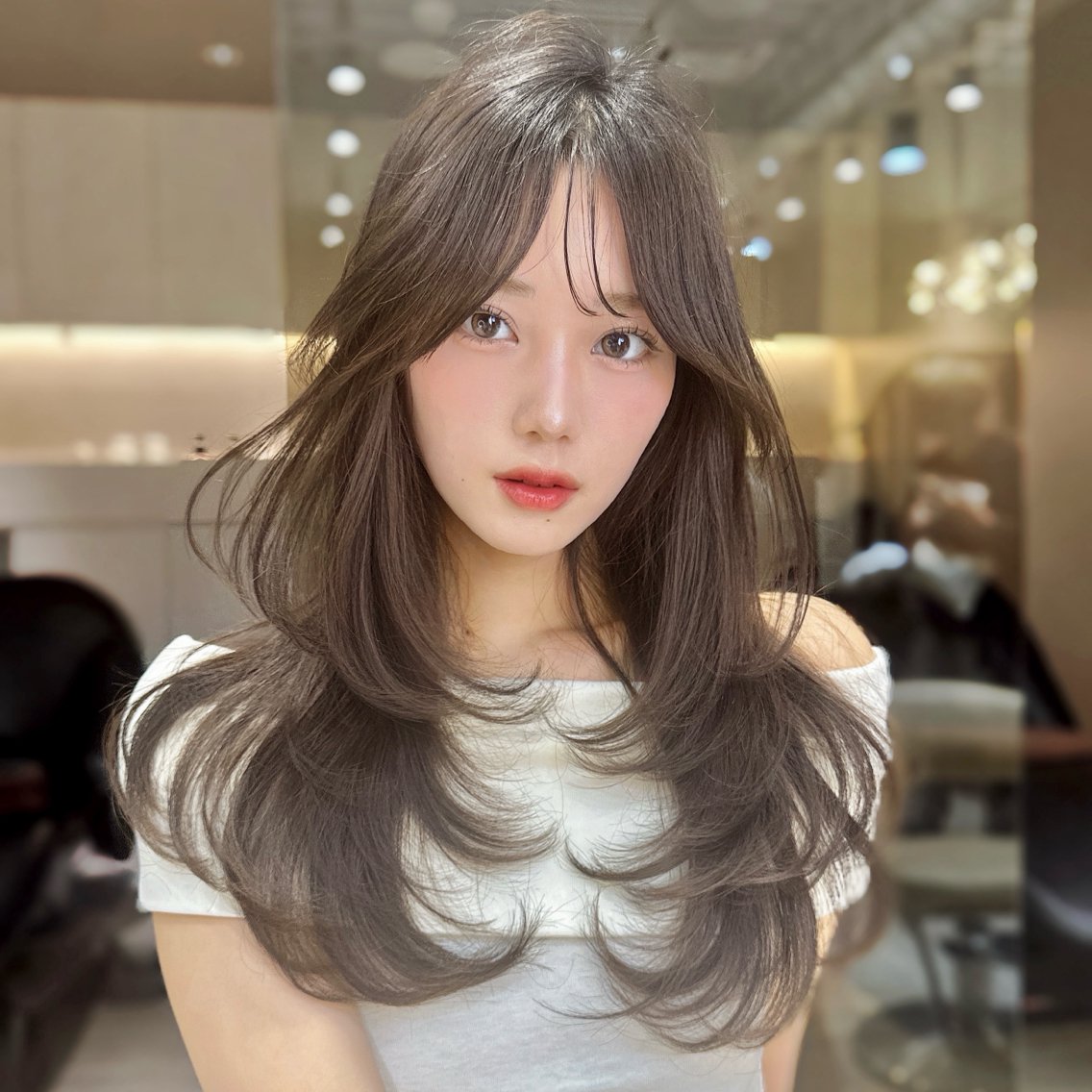ロング カラー カット ヘアカラー トリートメント 縮毛矯正/レイヤー /髪質改善/おばかんのヘアスタイル