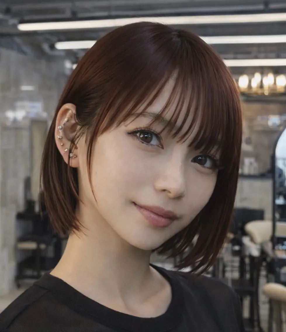 ミディアム ボブ 似合わせno.1💎 韓国ヘア特化まなかのヘアスタイル
