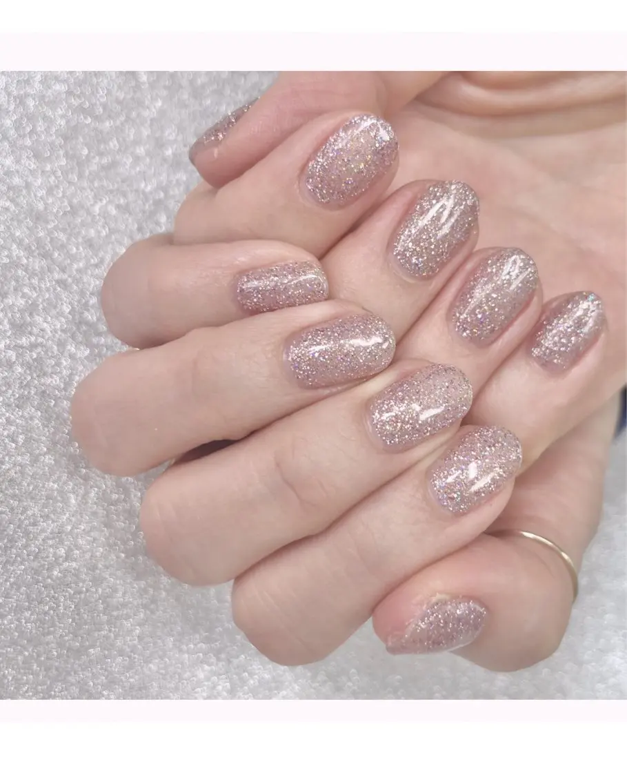 ネイル ラメ(グリッター) ワンカラーネイル BEE NAILのネイルデザイン