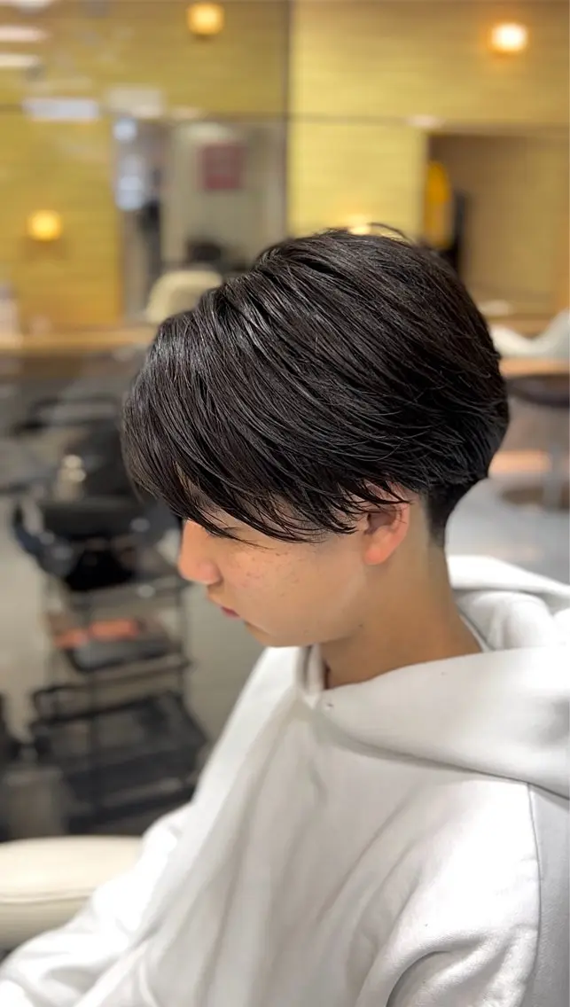 ショート パーマ メンズ センターパート カルマパーマ メンズ韓国風 韓国マッシュ マッシュ カット パーマ トリートメント 🔮メンズ縮毛矯正 メンズパーマ💎竹永のヘアスタイル