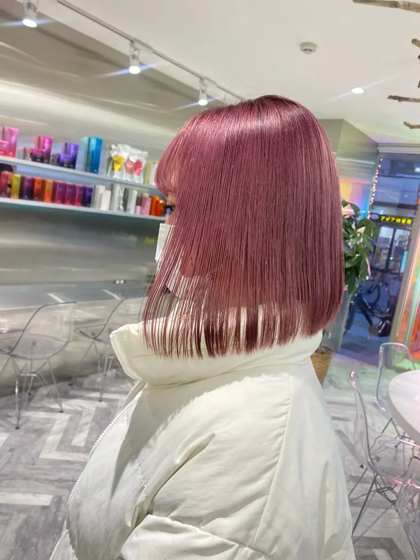 【🍒ブリーチあり暖色カラー🍒】RED🍎PINK🦩大人気★暖色カラーは色持ちが良い‼︎の写真