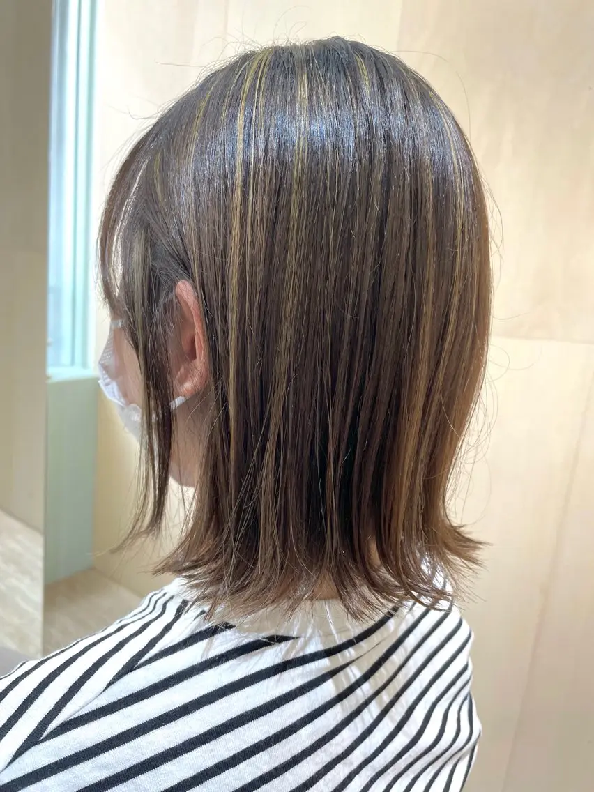 ハイライト&高濃度水素カラー+カット炭酸+3stepトリートメントの写真