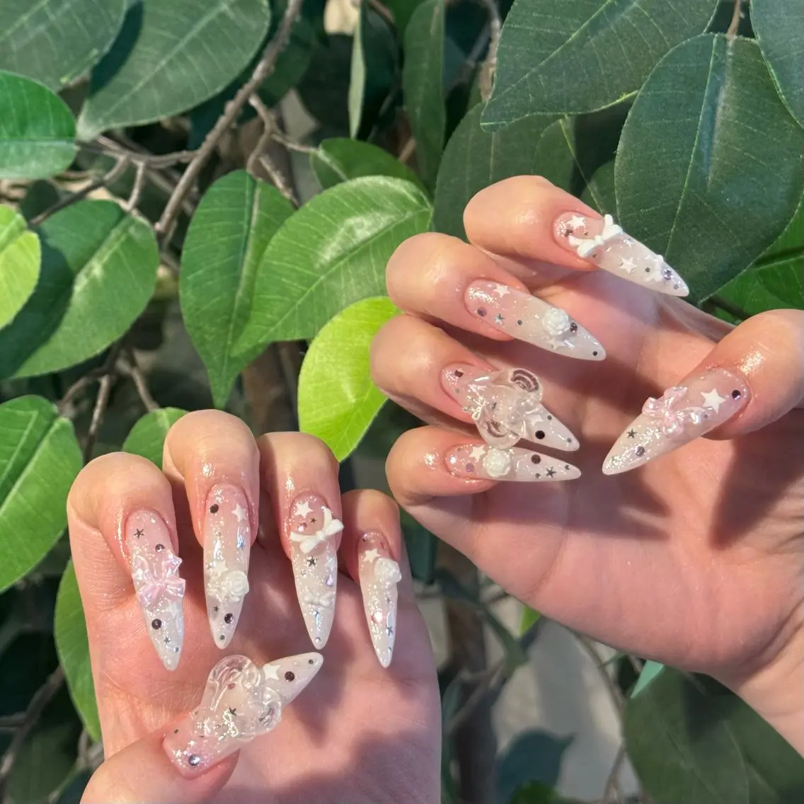 ネイル ハート 持ち込み ハンドネイル ☁️BLITZ 🎀笠原雪音🎀のネイルデザイン