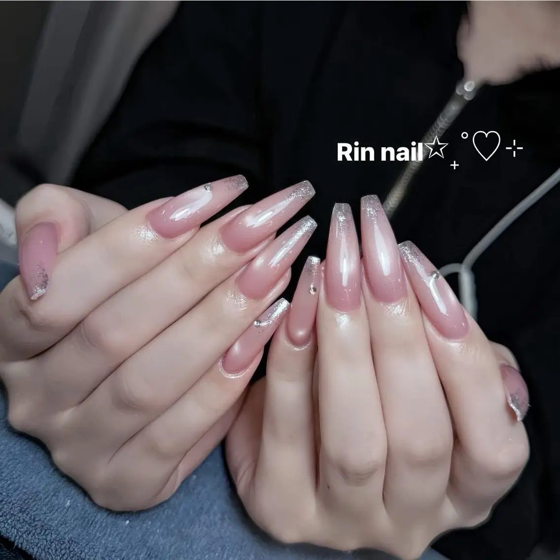 ネイル アートネイル ジェルネイル ロングネイル ニュアンスネイル スカルプネイル ハンドネイル Rin Nail 新大久保店のネイルデザイン