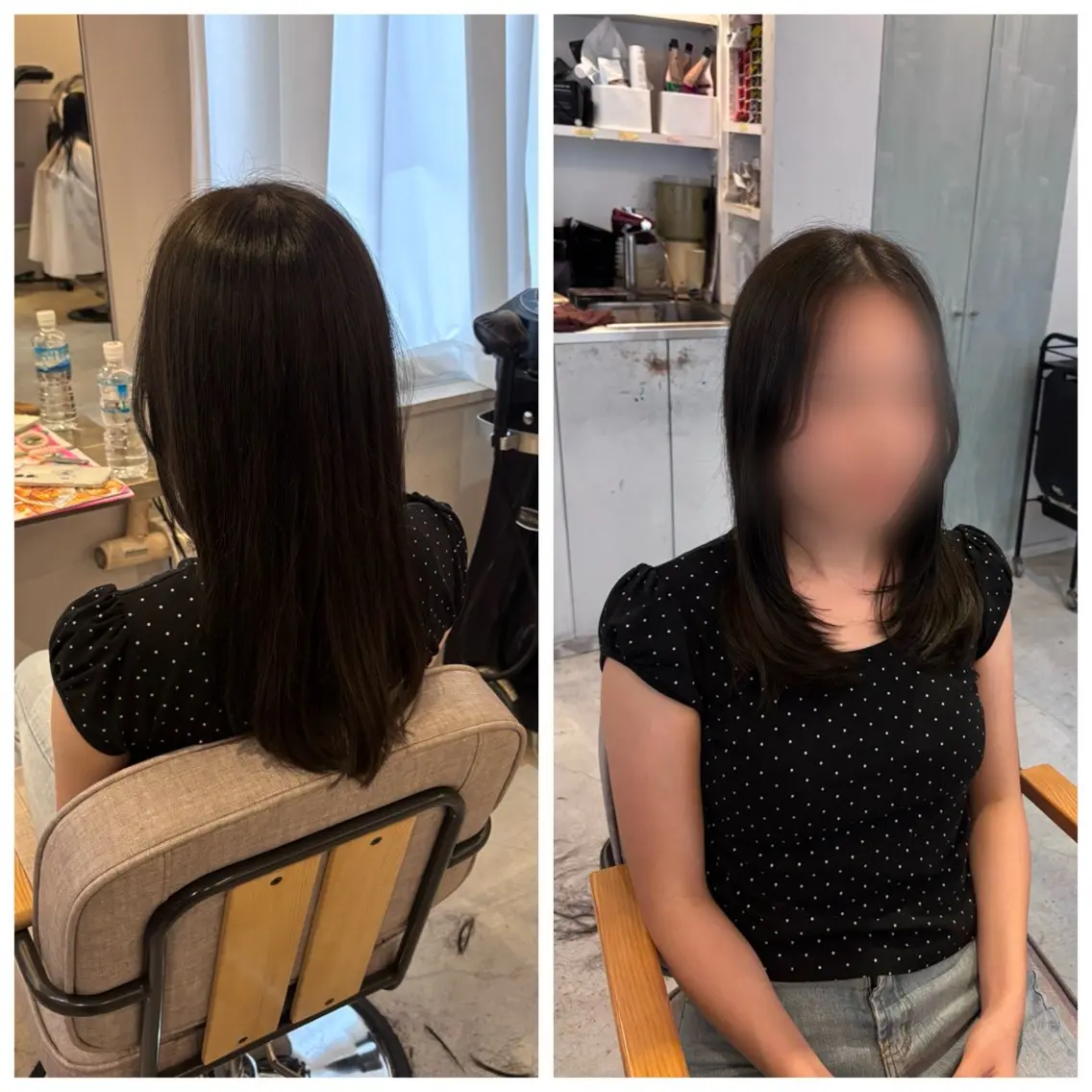 セミロング 真鍋 月音のヘアスタイル