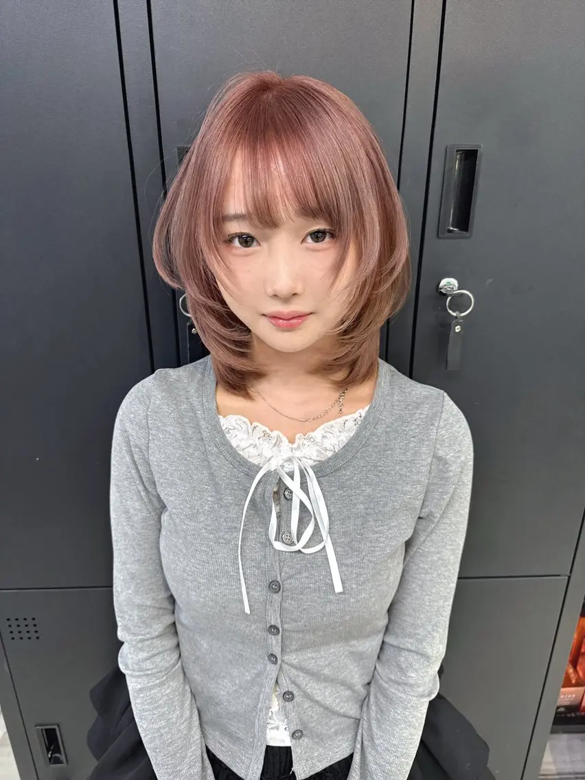 ミディアム カット ヘアカラー ♡ハッシュカット/ レイヤー/yucoのヘアスタイル