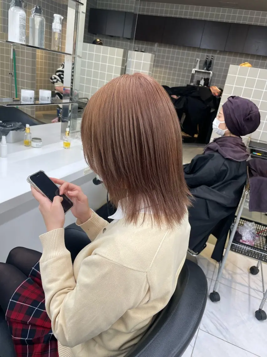ショート カラー ヘアアレンジ ヘアカラー トリートメント ヘアセット 💗横浜美容室 💗HARUNAのヘアスタイル