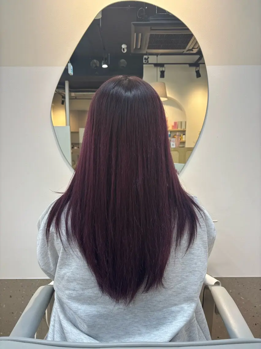 セミロング カラー ブリーチ ラベンダーカラー 卒業式のヘアスタイル luxbe /アシスタント るなのヘアスタイル