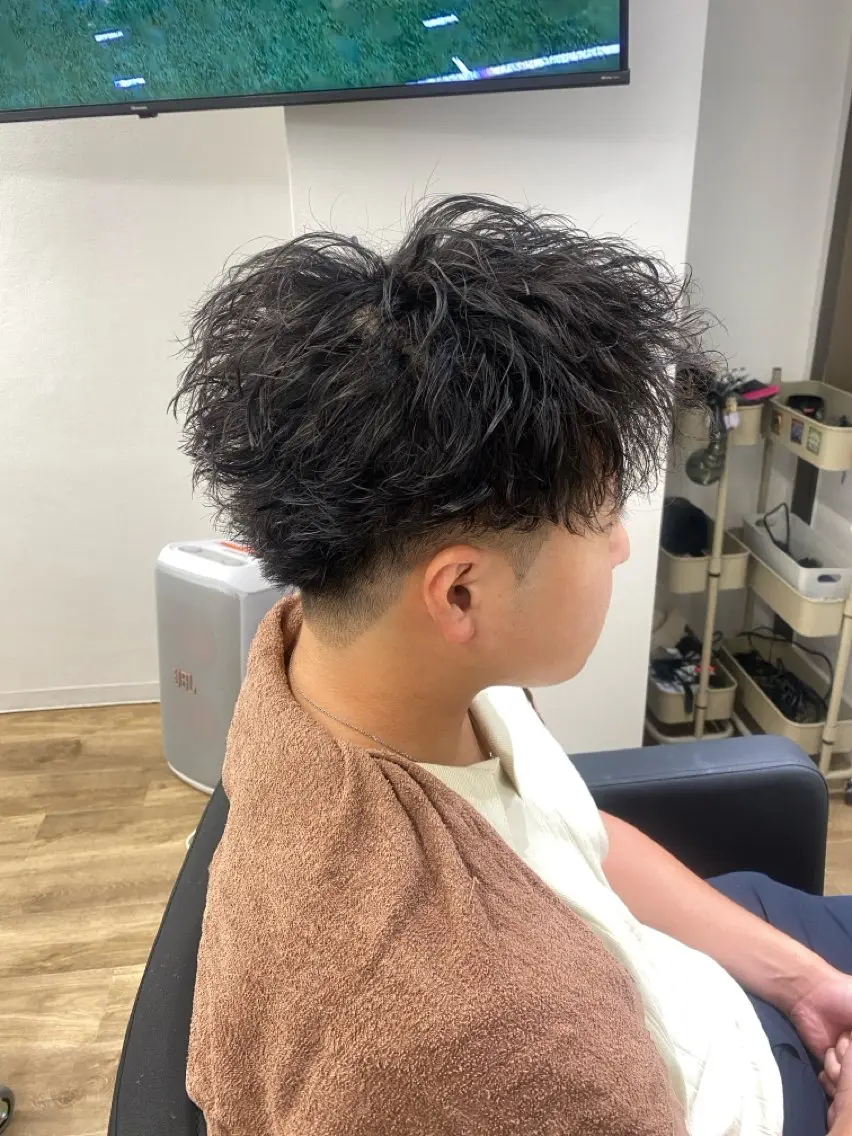 ショート パーマ メンズ カット パーマ トリートメント 【パーマの達人】 横浜メンズ/允のヘアスタイル