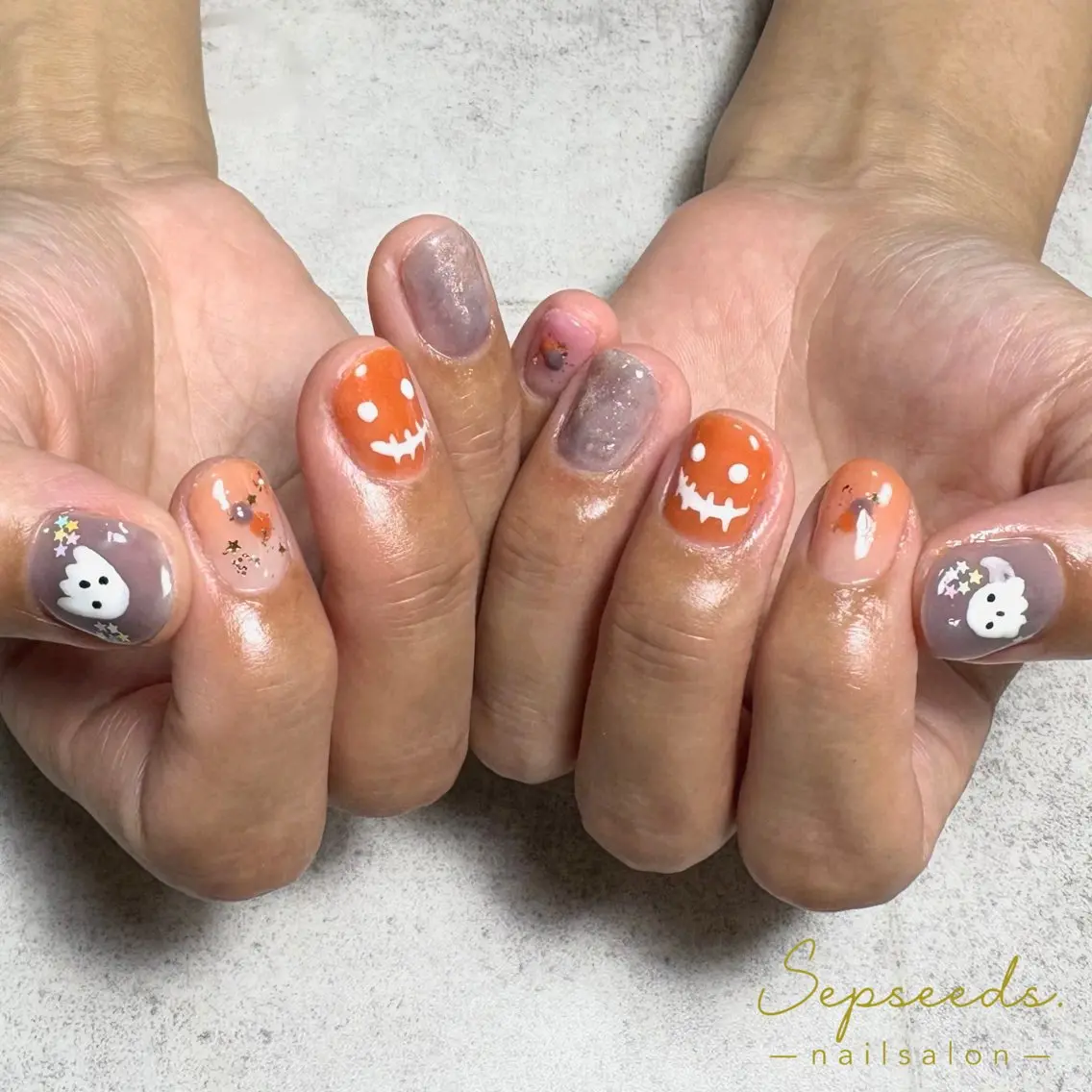 ネイル ハロウィン Sepseeds. 🌱朝9時～OK🤲のネイルデザイン