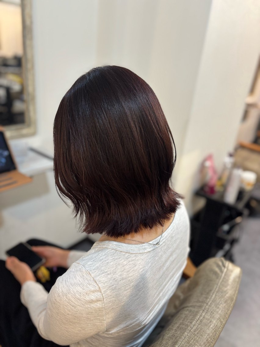 ショート カラー ボブ くびれヘア レイヤーカット カット ヘアカラー トリートメント 山本なつみ/透明感 /レイヤー/ブリーチのヘアスタイル