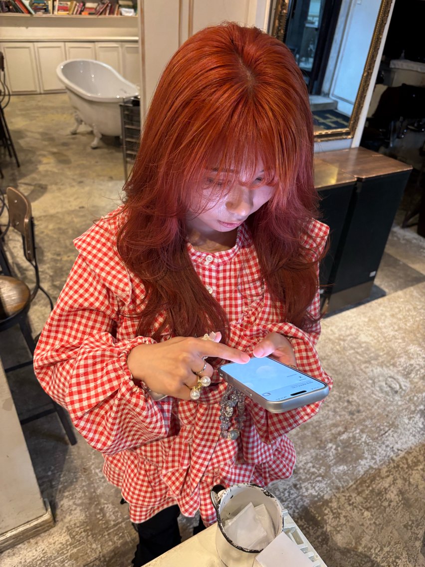 ミディアム カット ヘアカラー RUKA 美容院×ネイリストのヘアスタイル