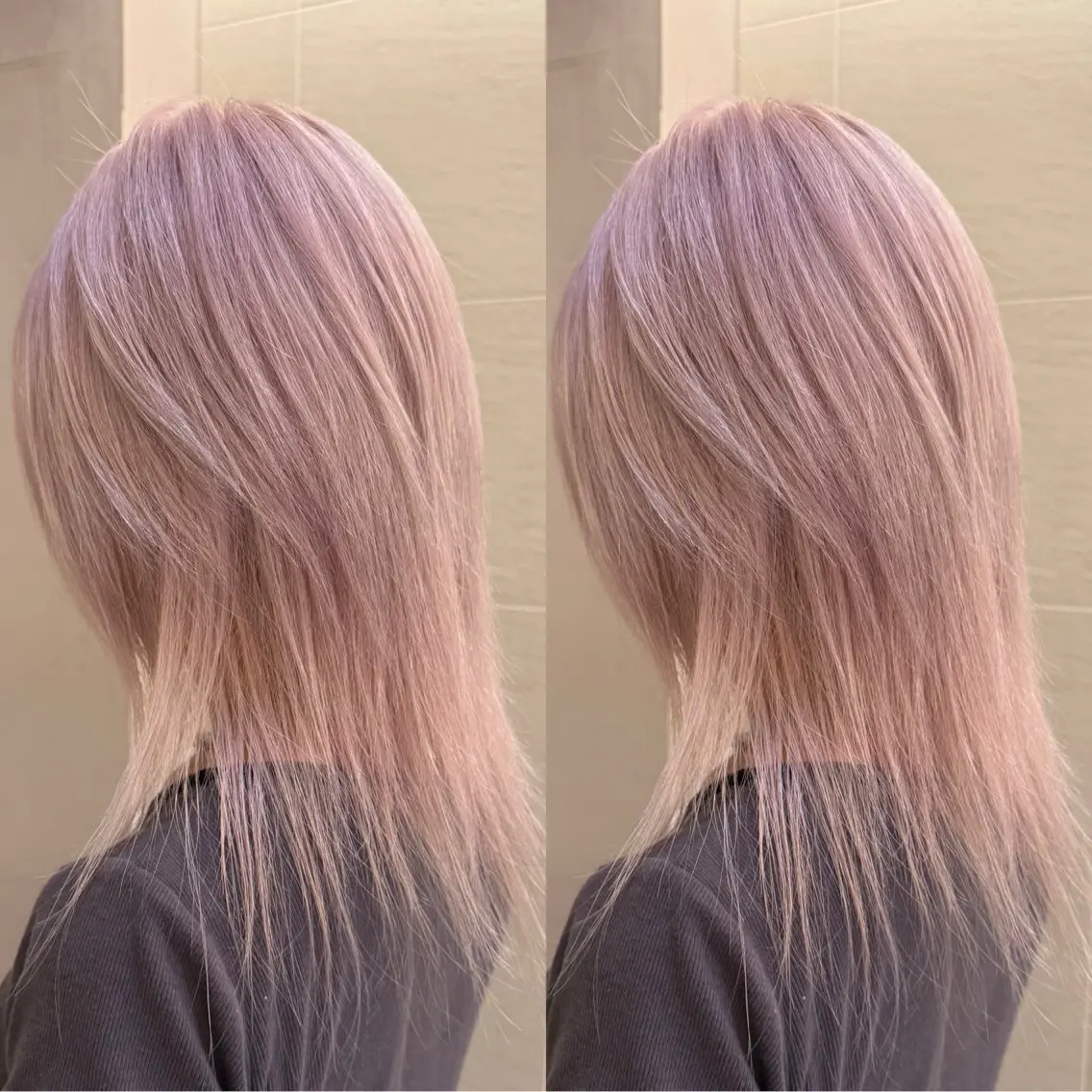 ミディアム ボブ ヘアカラー ブリーチカラー🌟/ ちさとのヘアスタイル