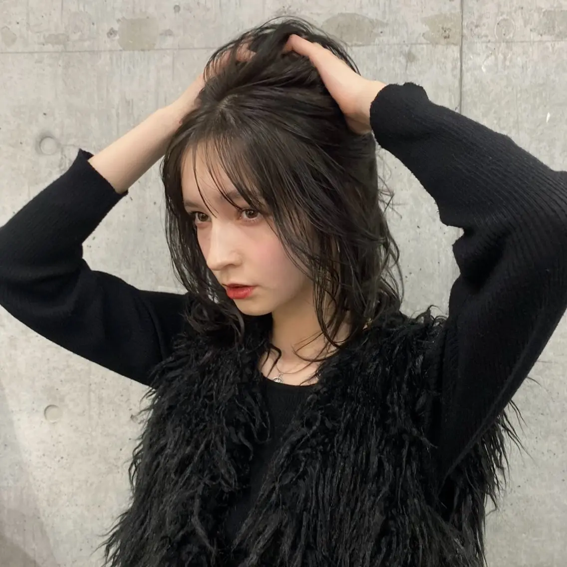 ミディアム カット ヘアカラー トリートメント 似合わせhair /モガミユナ🎀のヘアスタイル