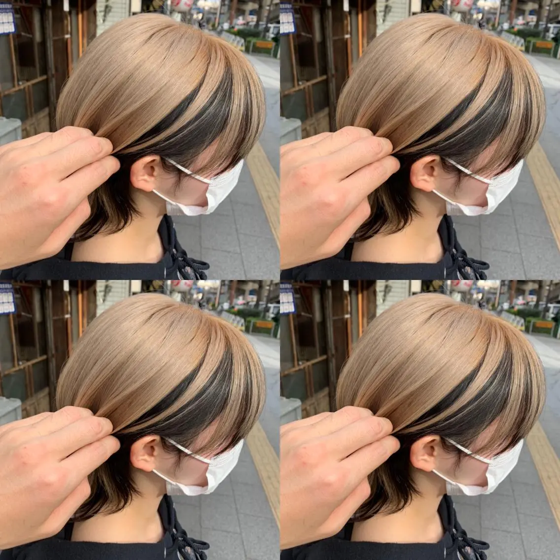 ショート カラー ベージュカラー ホワイトベージュ ✨レイヤー/髪質改善 /縮毛矯正✨ナカムラのヘアスタイル