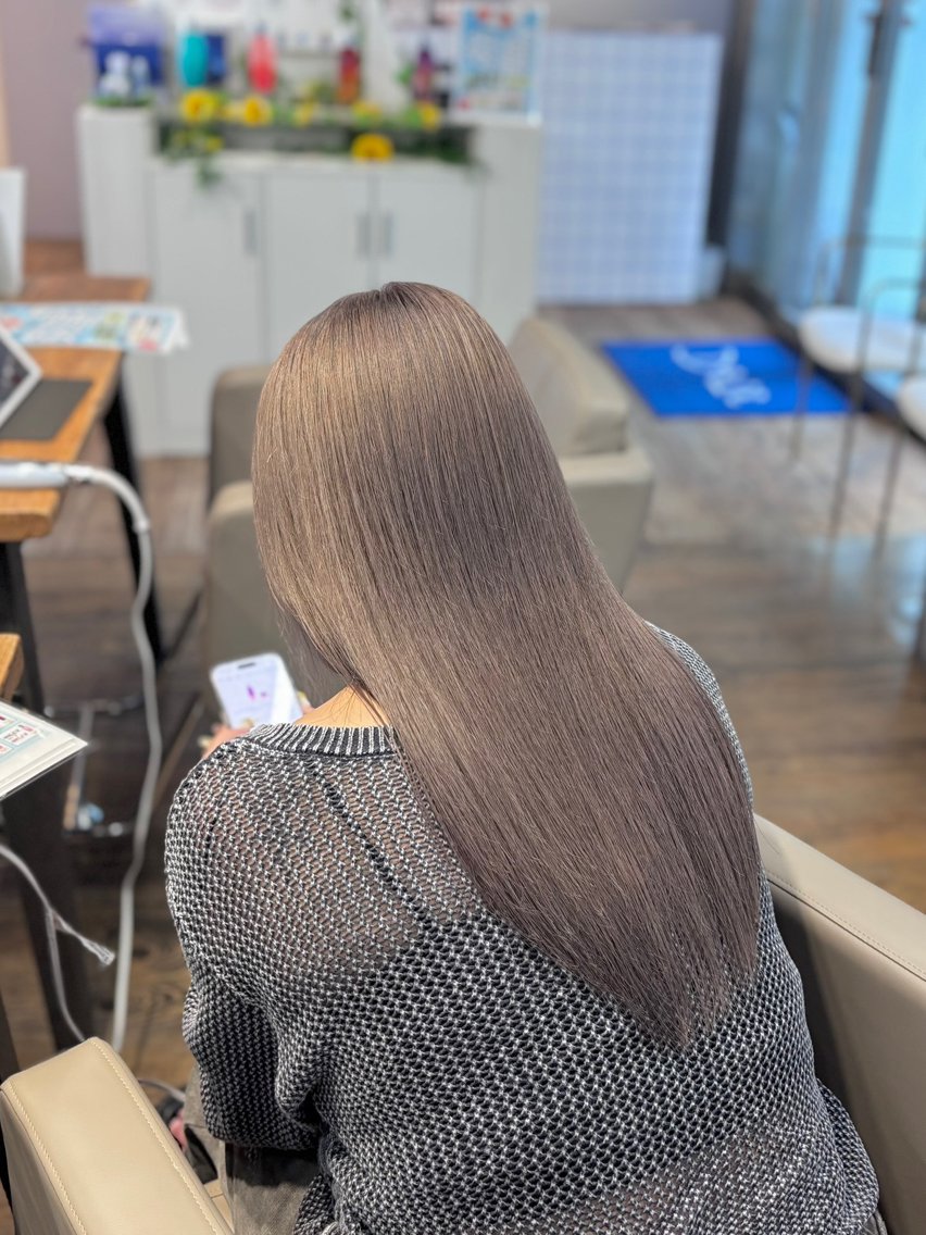 セミロング カラー ベージュカラー ブリーチ ブロンド ケアブリーチ 透明感カラー ヘアカラー 🕊️カズヤ/ ハイトーン🕊️のヘアスタイル