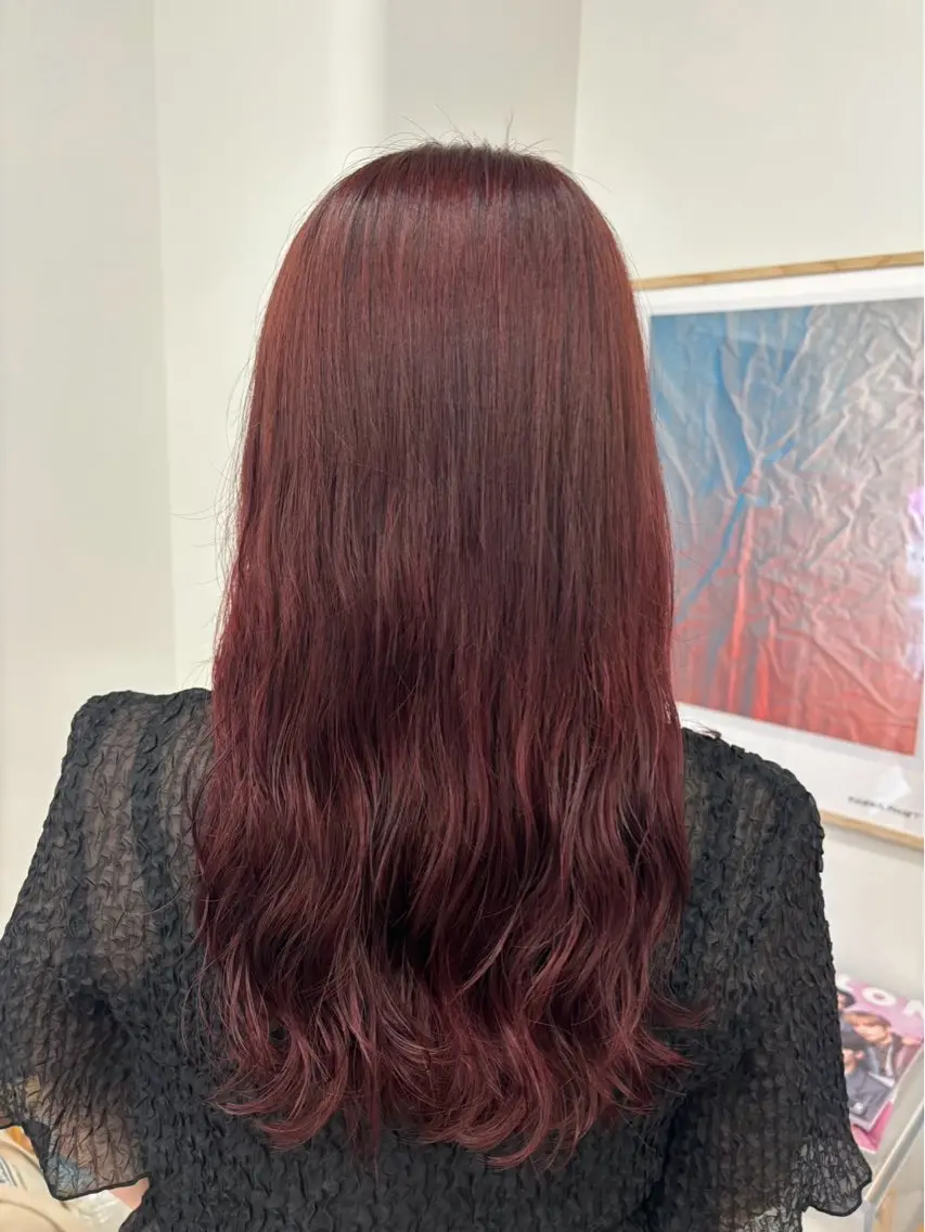 ロング ヘアカラー 星野花月 🍇暖色カラー🍎のヘアスタイル