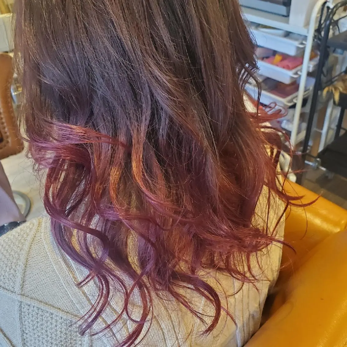 セミロング カラー ブリーチ イルミナカラー 外国人風カラー トリートメント 酸熱トリートメント ヘアカラー spa hair ark 富井直美のヘアスタイル