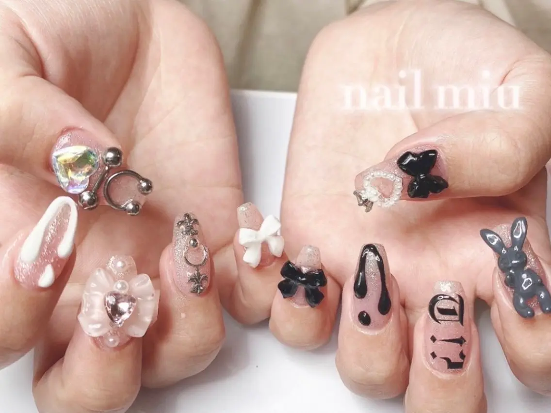 ミディアム ハンドネイル プライベートサロン nail miuのネイルデザイン