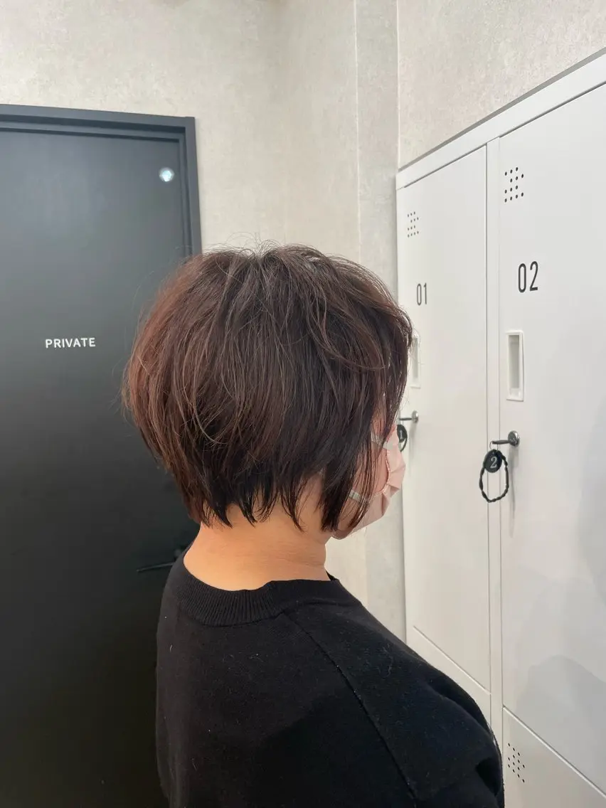 ショート ショートボブ ボブ くせ毛 ショートヘア 植原 遥夏のヘアスタイル