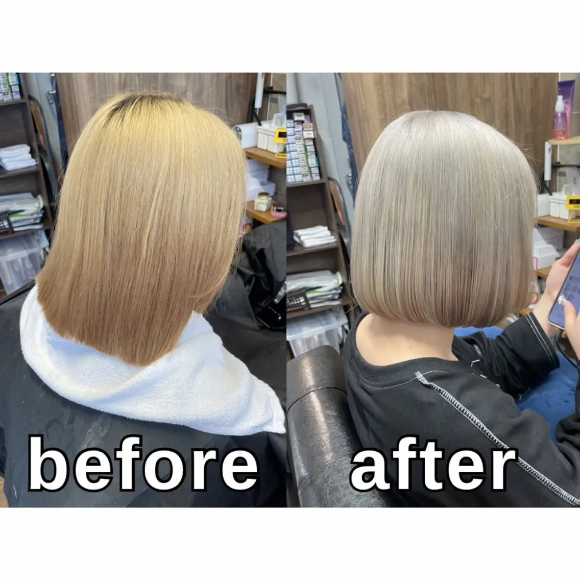 ショート カラー カット ヘアカラー トリートメント Lull1人美容室 イージーパーマのヘアスタイル