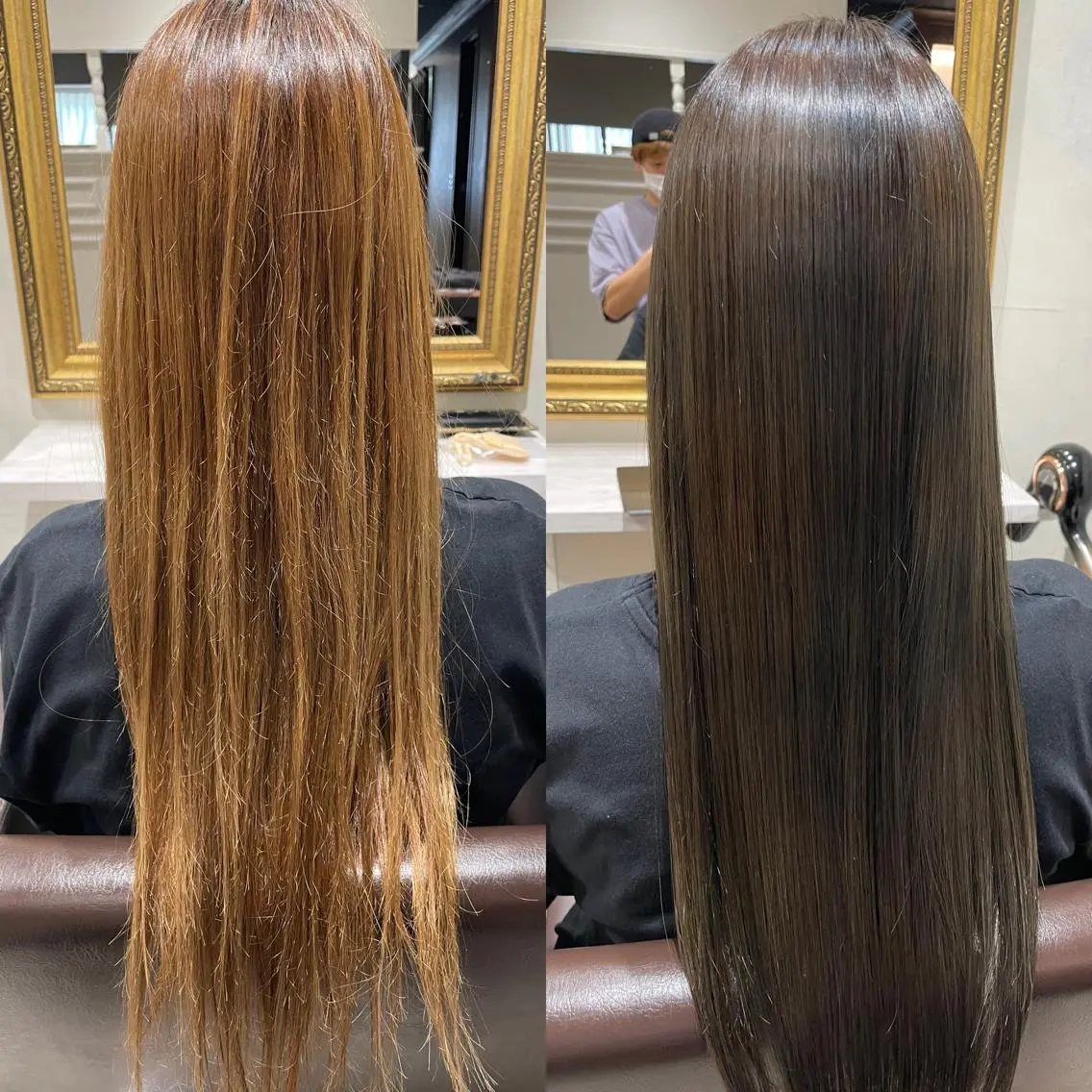 ロング 髪質改善 縮毛矯正 酸性ストレート カット ヘアカラー 縮毛矯正 トリートメント ブリーチ毛の矯正特化 newi 大西将弘のヘアスタイル
