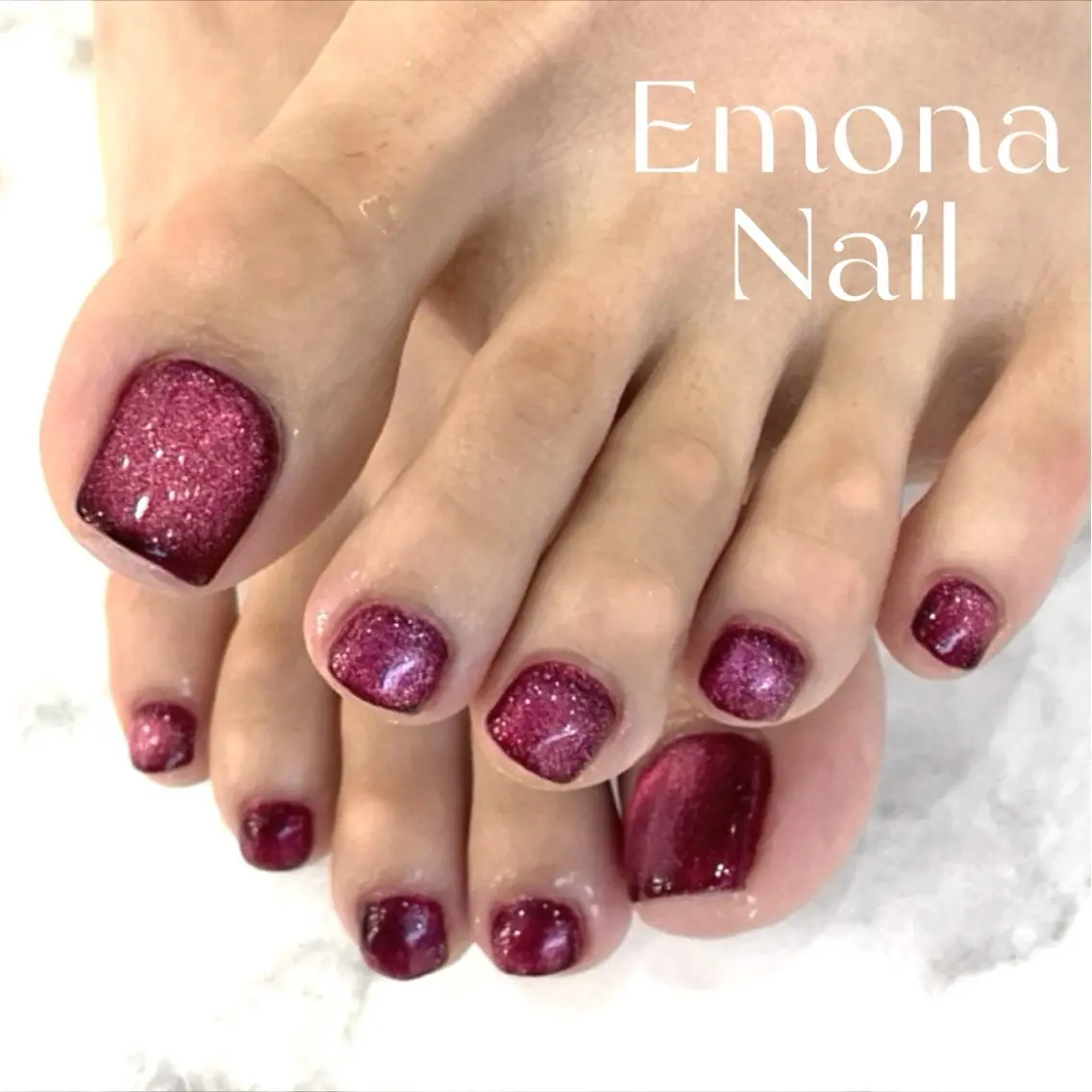 ネイル フットネイル マグネットネイル Emona Nailのネイルデザイン