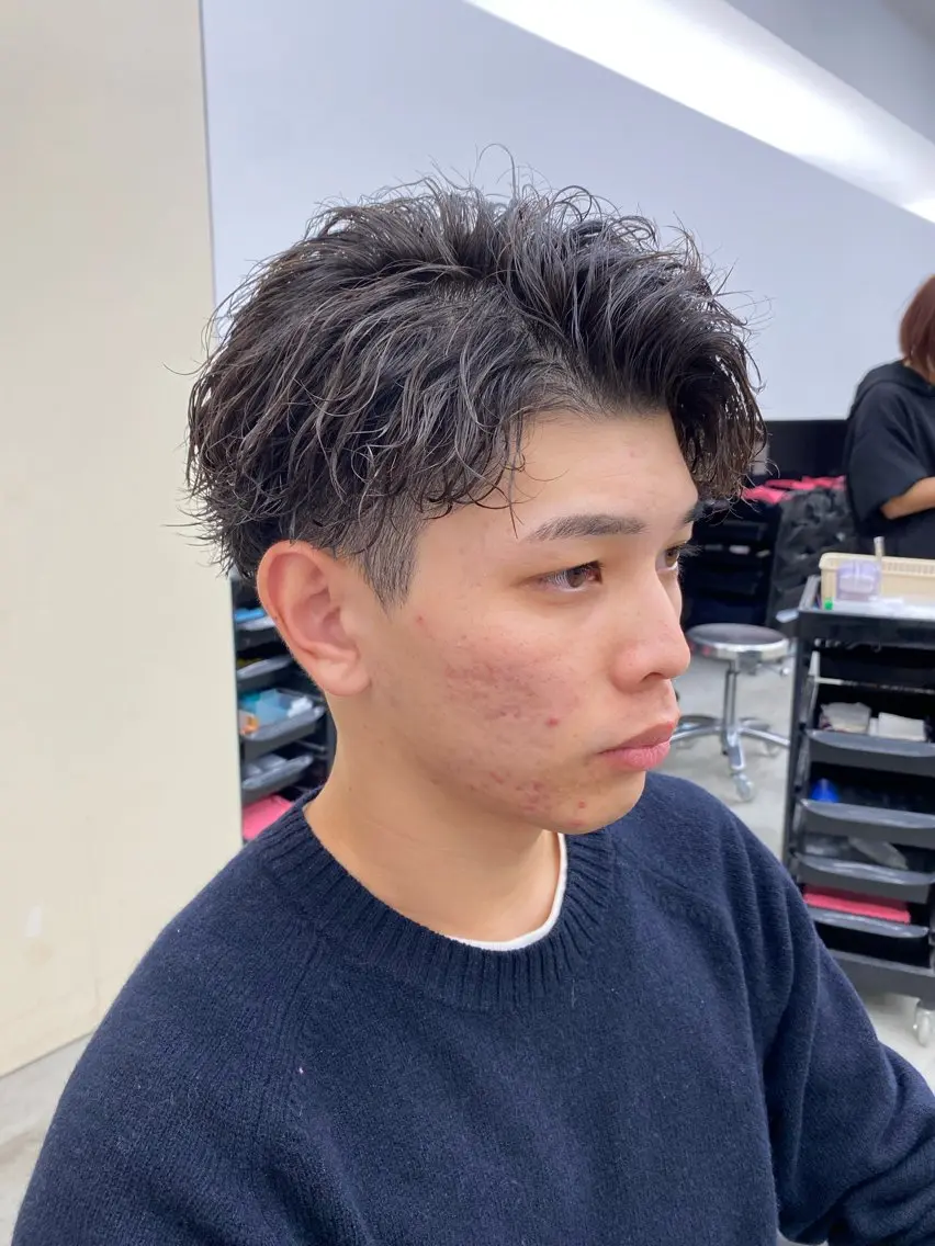 パーマ メンズ メンズパーマ 波巻きパーマ 名古屋/ショート /縮毛矯正のヘアスタイル