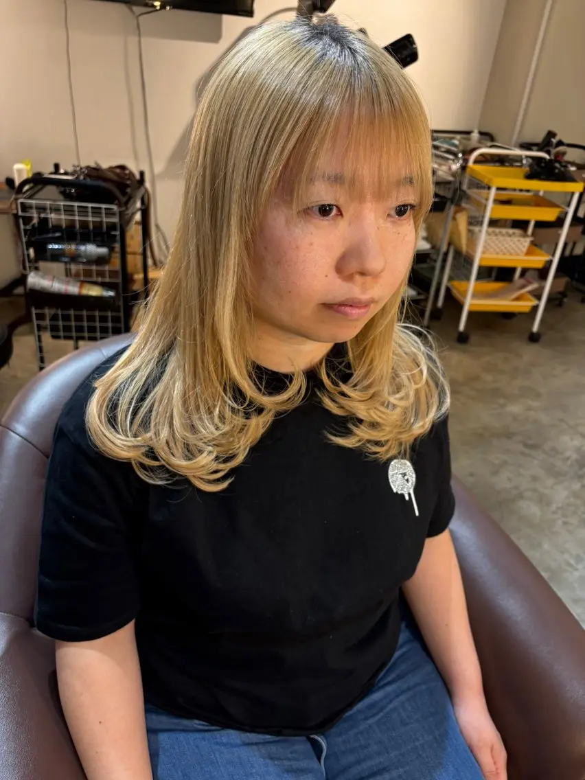 セミロング 🌀メンズパーマ🌀 平川海夢のヘアスタイル