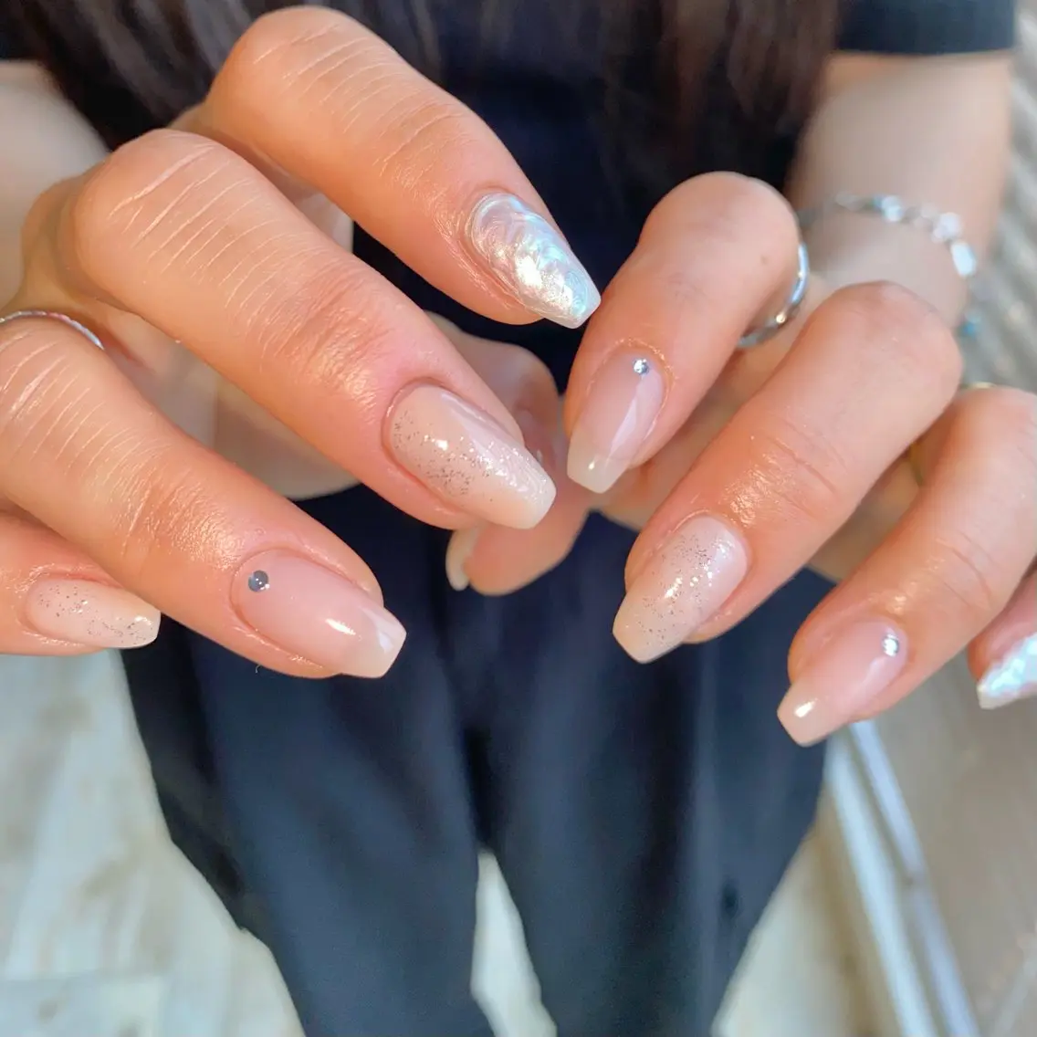 ネイル ニュアンスネイル シンプルネイル Loca.nails Kasumiのネイルデザイン