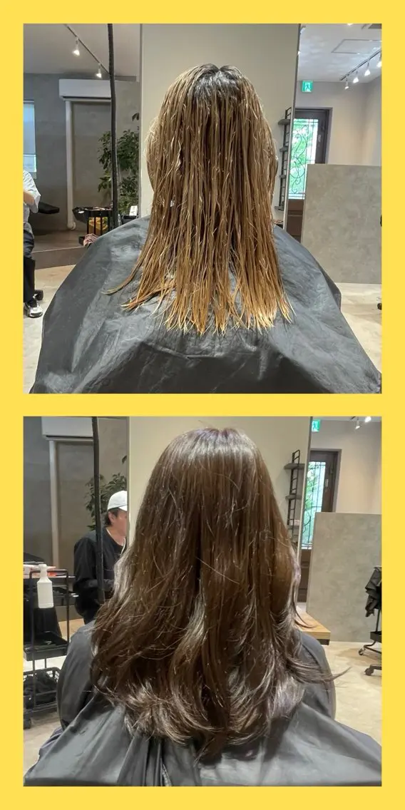 セミロング カラー ブリーチ ブラウンカラー ナチュラルブラウン ヘアカラー 藤本遙/メンズカット /カラー🌟のヘアスタイル