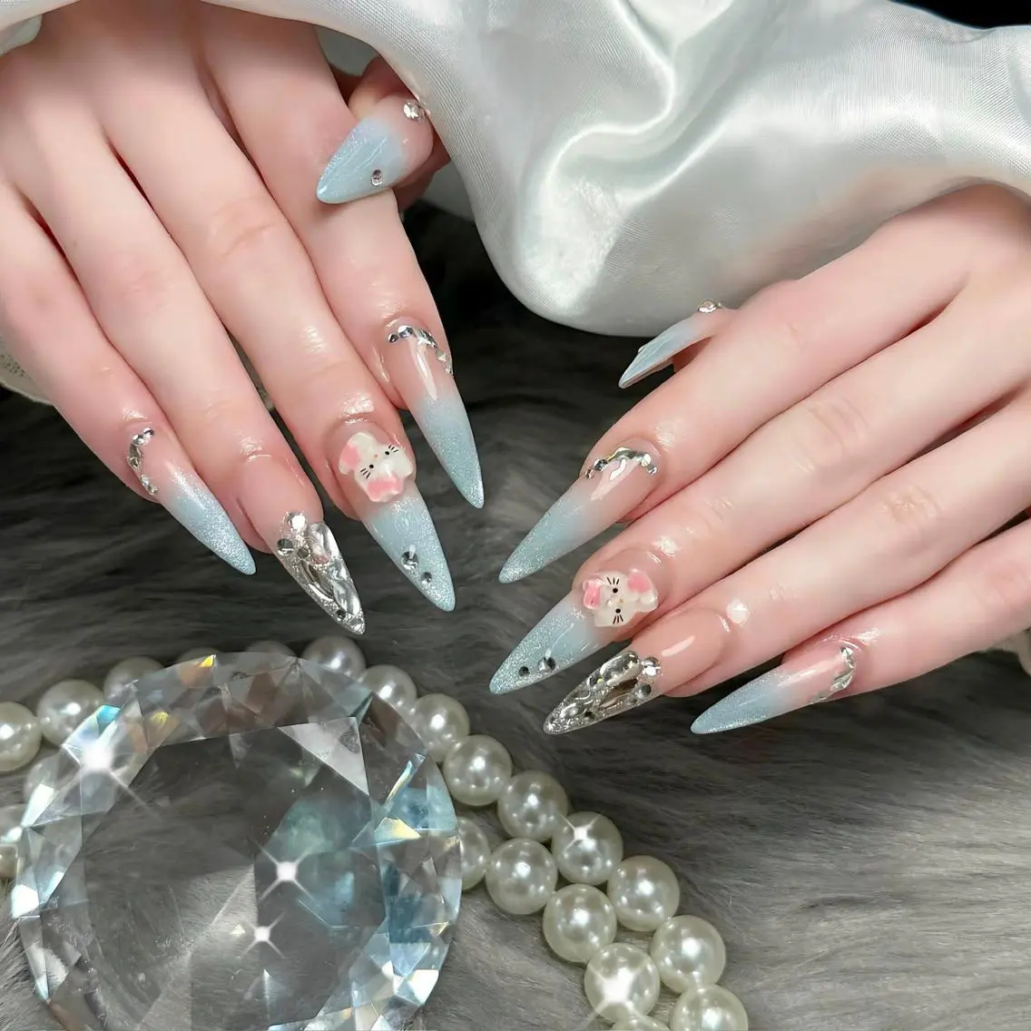 ネイル アートネイル ジェルネイル 韓国ネイル ロングネイル 持ち込み ハンドネイル Nova Nailのネイルデザイン