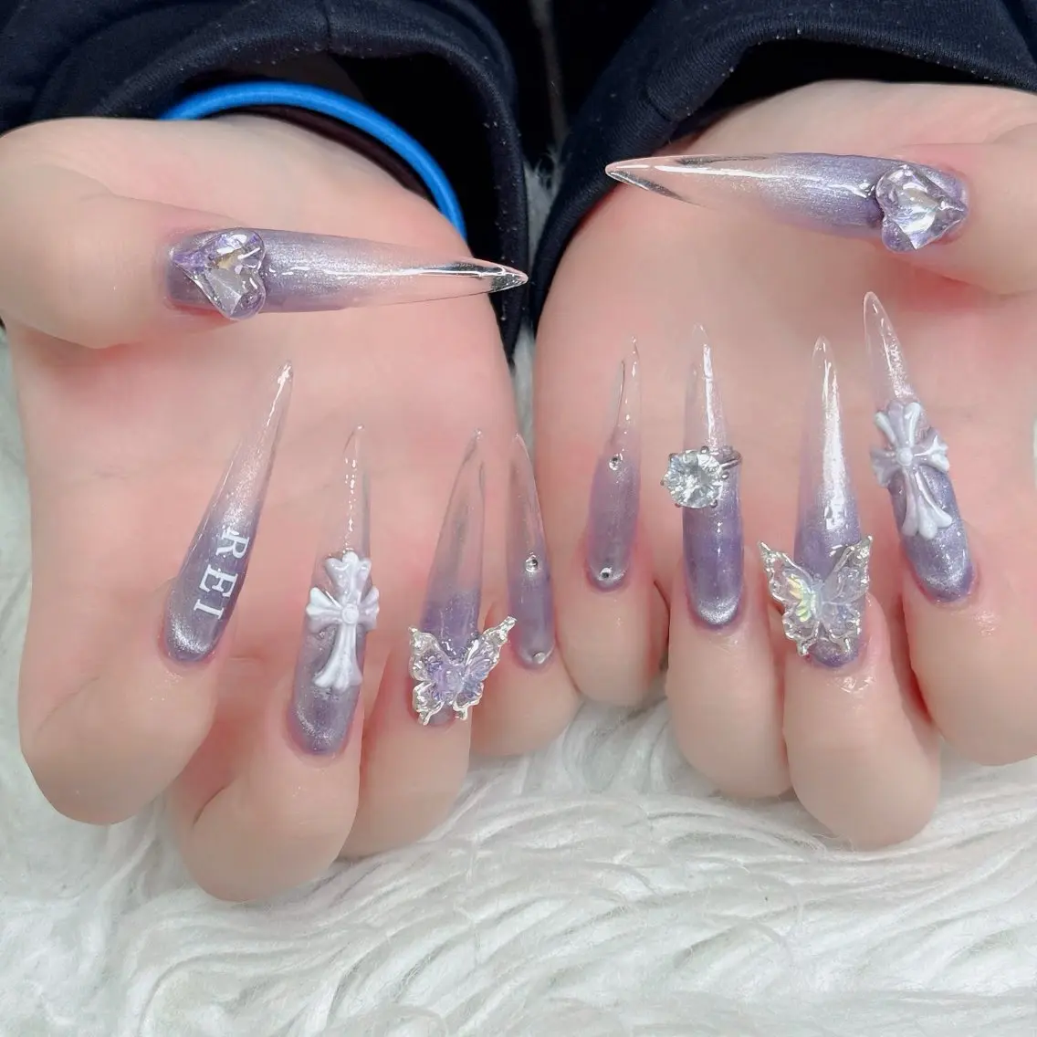 ネイル フットネイル フレンチネイル グラデーション 韓国ネイル ロングネイル ハンドネイル Hani Nail Salonのネイルデザイン