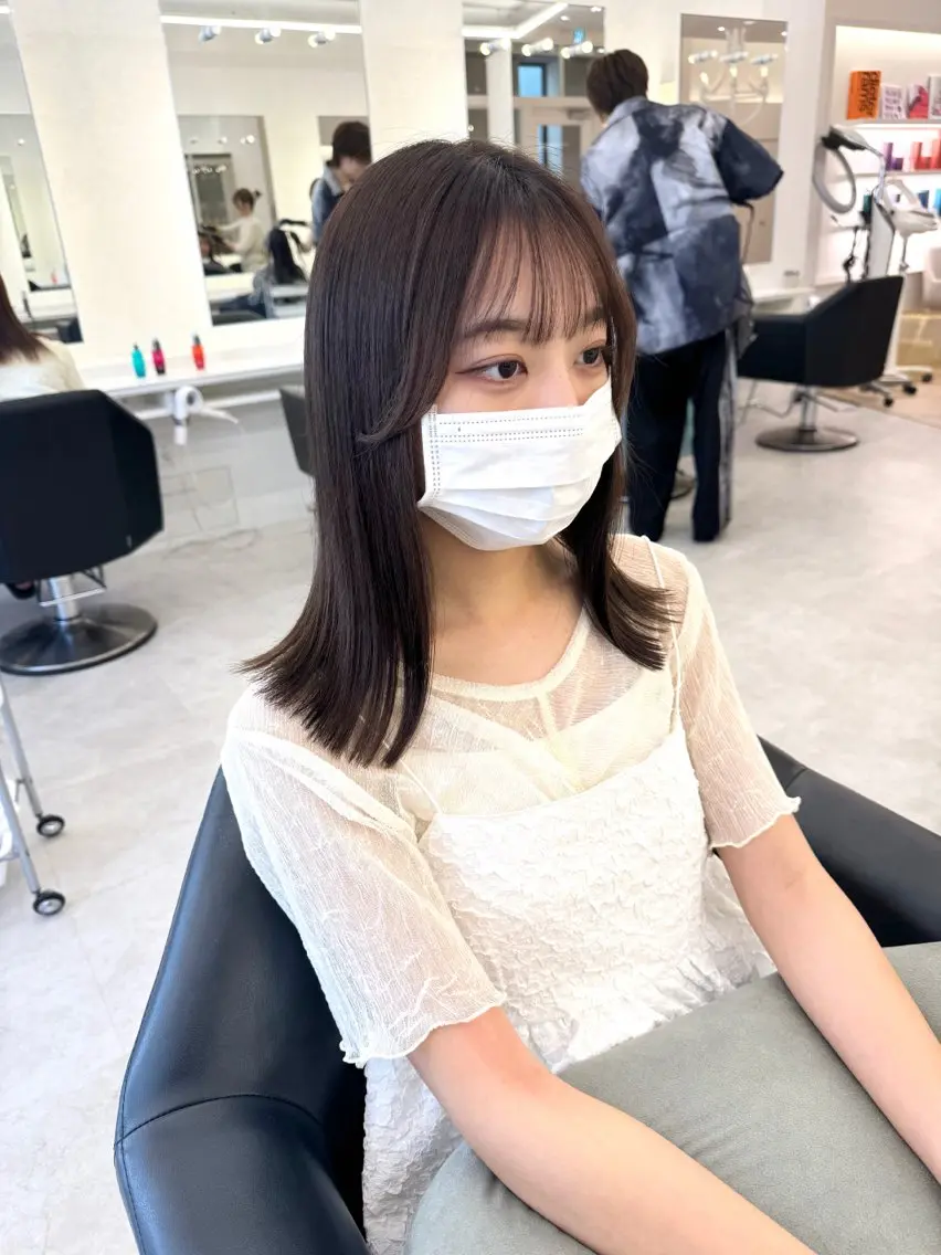 ロング カラー カット ヘアカラー ♡ParveMix NANO♡のヘアスタイル