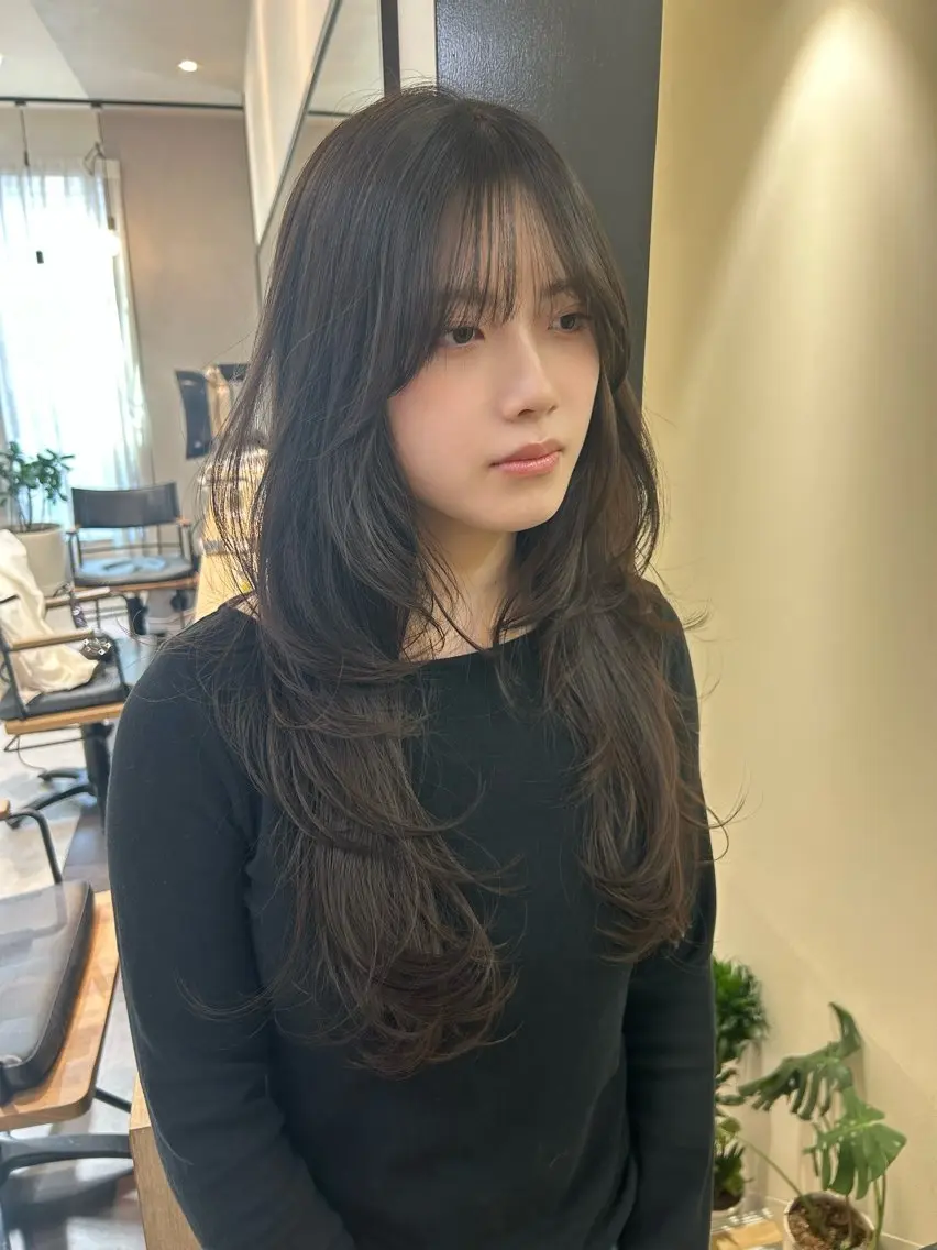 ロング カラー レイヤーカット カット ヘアカラー トリートメント hubhair レイヤー/透明感のヘアスタイル