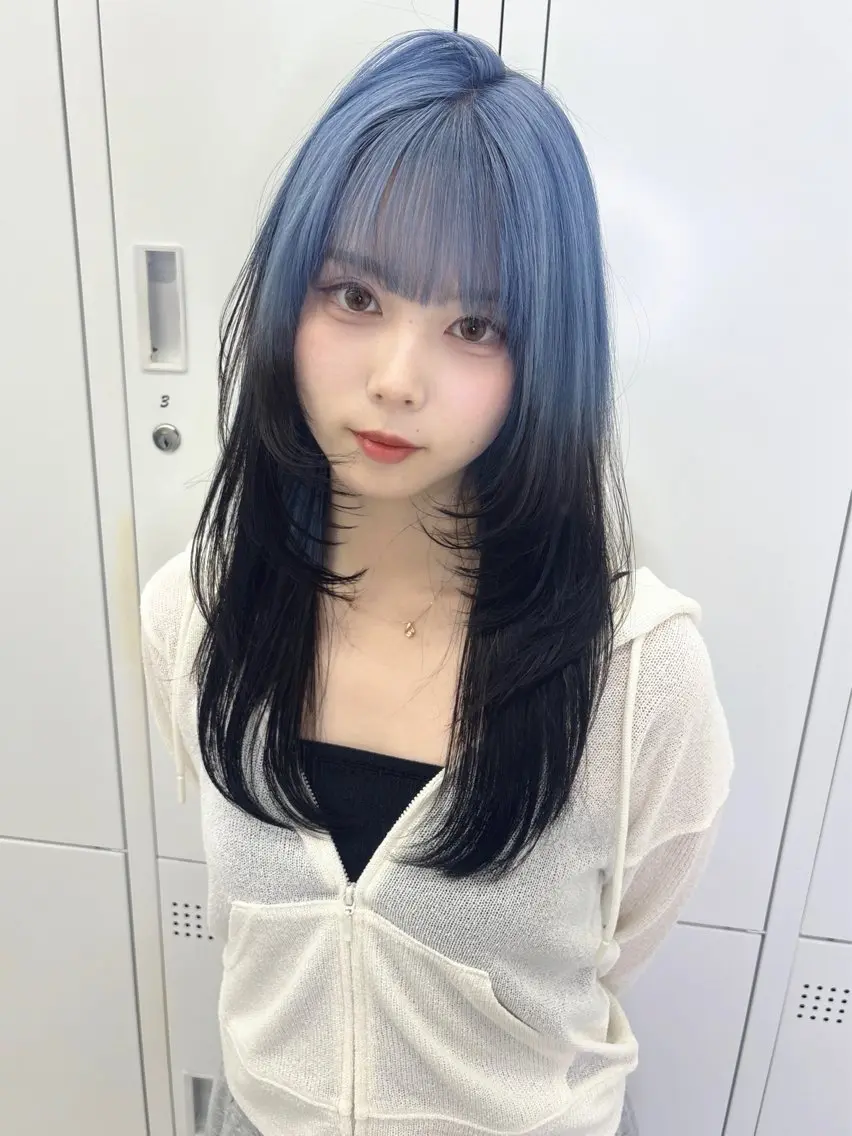 セミロング カラー ブリーチ ケアブリーチ 透明感カラー トリートメント ヘアカラー ブリーチカラー/ デザインカラー/栄のヘアスタイル