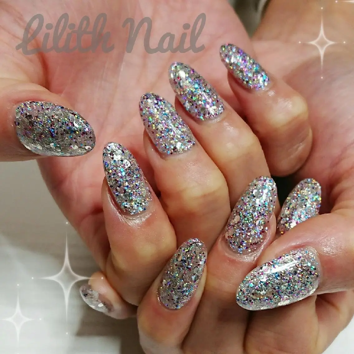 ネイル ラメ(グリッター) ハンドネイル Lilith Nailのネイルデザイン