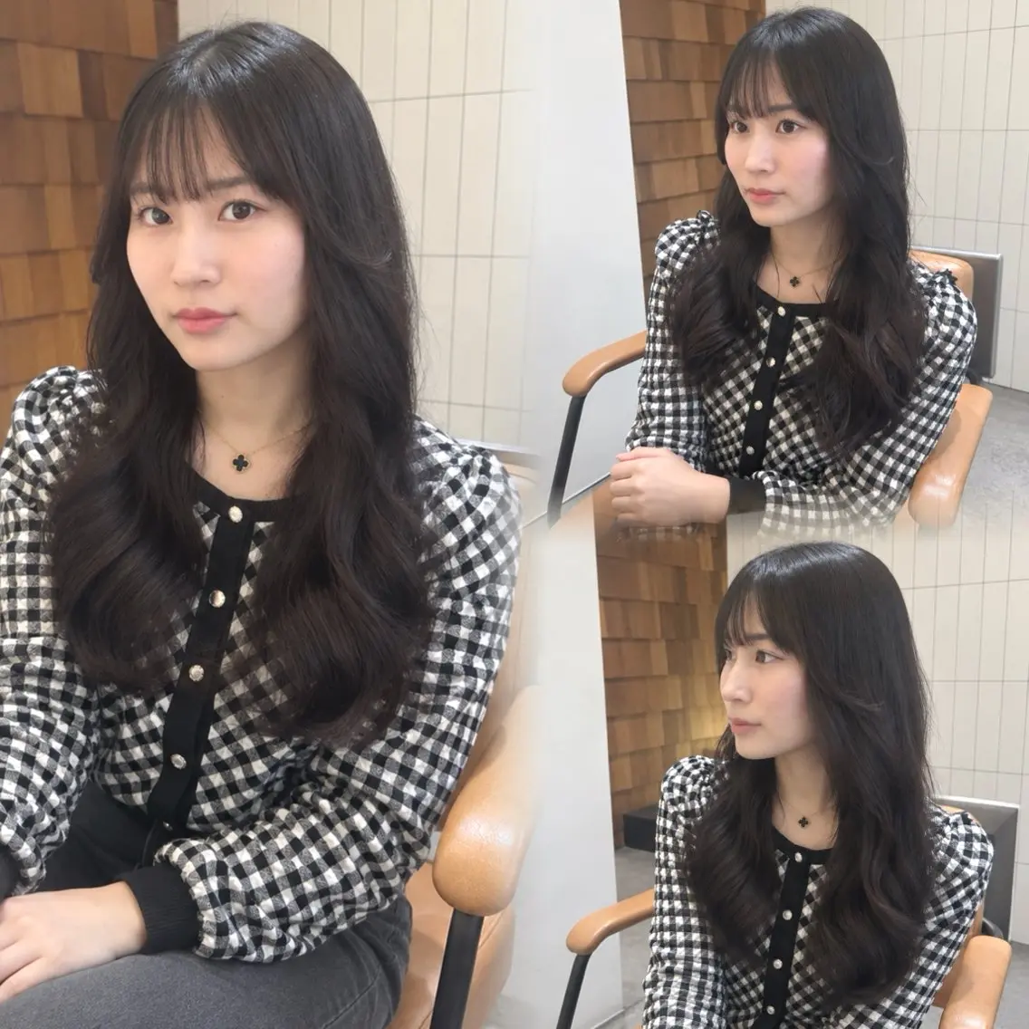 ロング カラー ロングレイヤー 透明感カラー 顔まわりレイヤー 韓国風ヘア レイヤーカット カット ヘアカラー トリートメント 骨格診断/似合わせ カットあさみななこのヘアスタイル