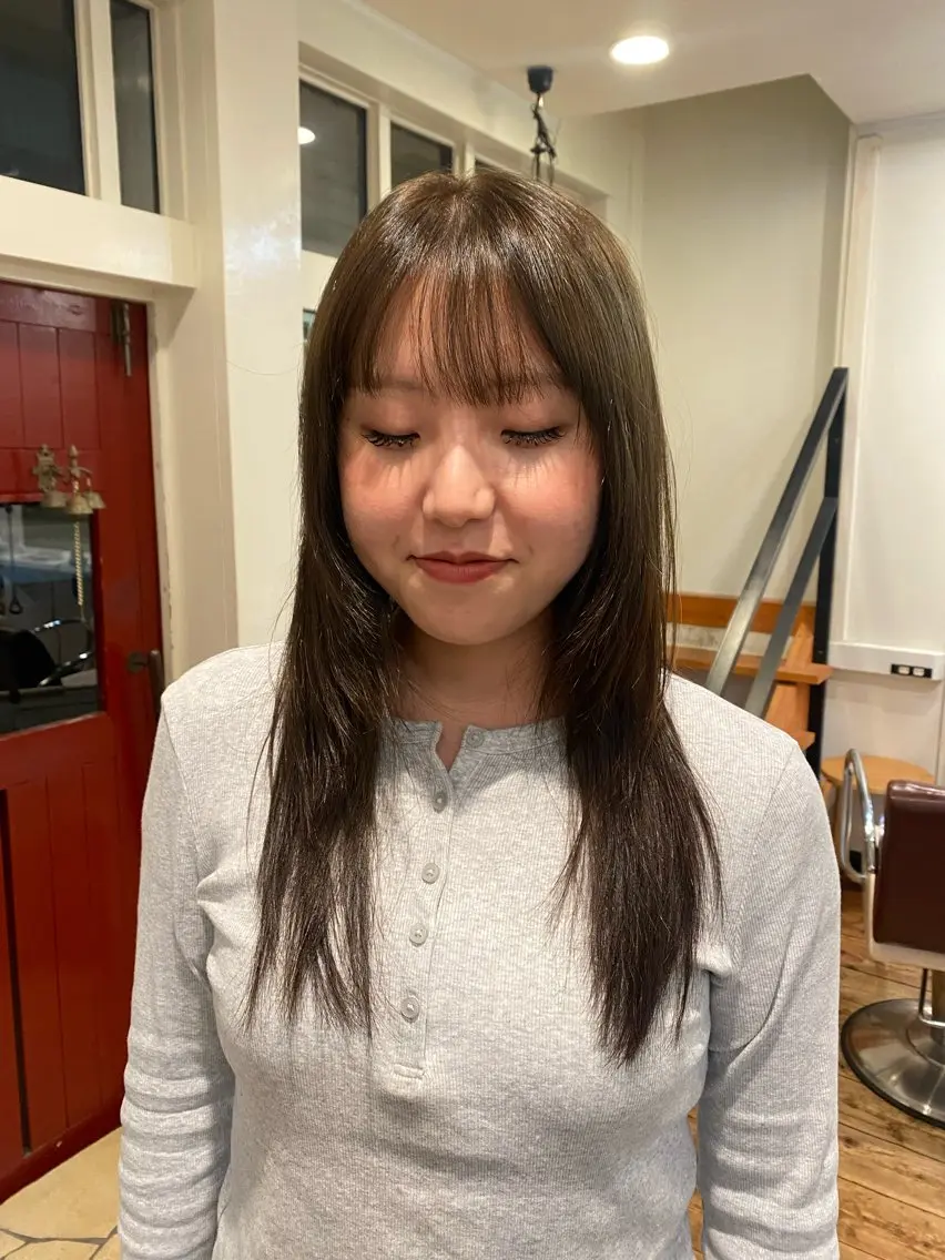 ワンカラー　髪質改善トリートメント付きの写真
