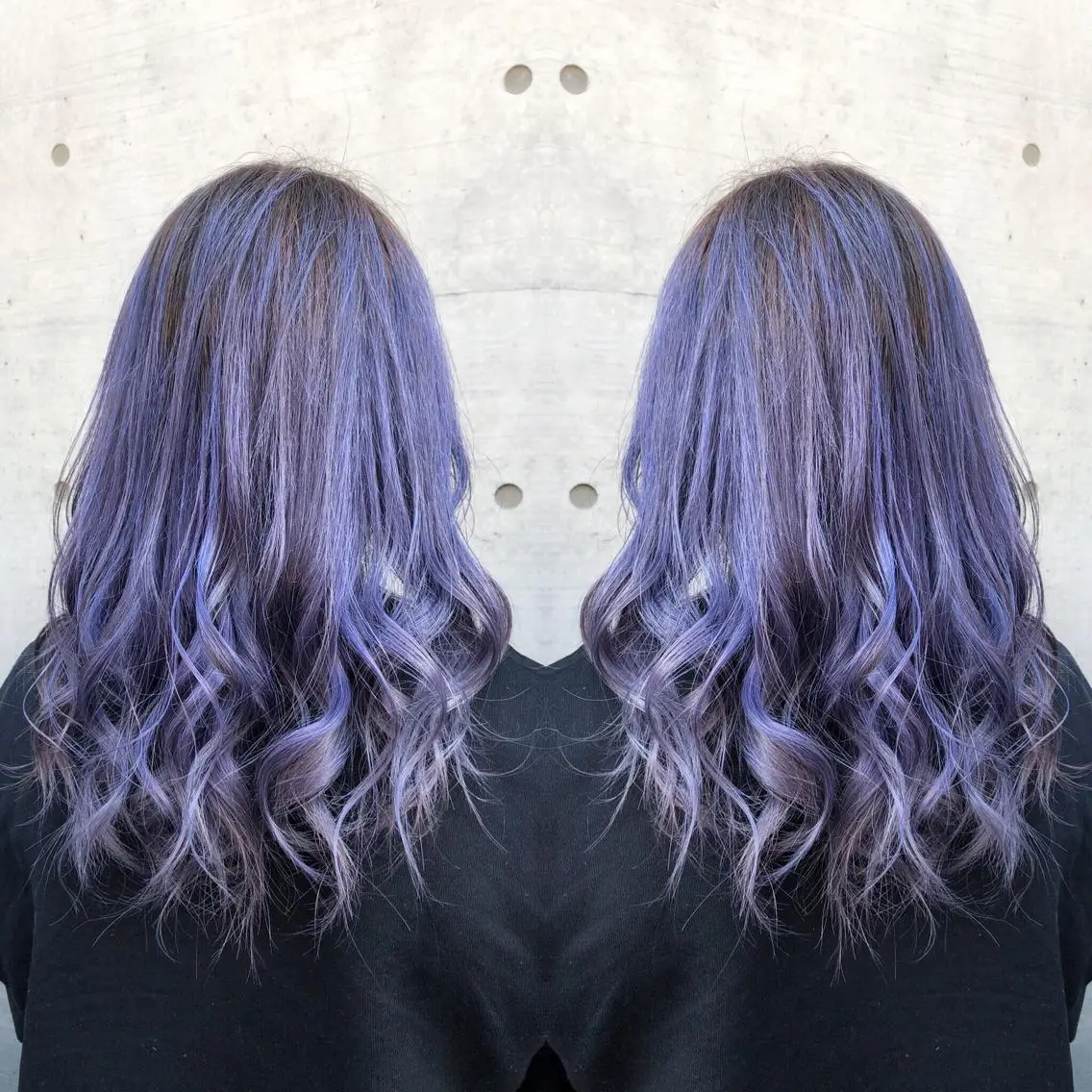 セミロング カラー パーマ ヘアアレンジ ブリーチ パープルカラー ミニモお気に入り数 No.1宍戸雄弥のヘアスタイル