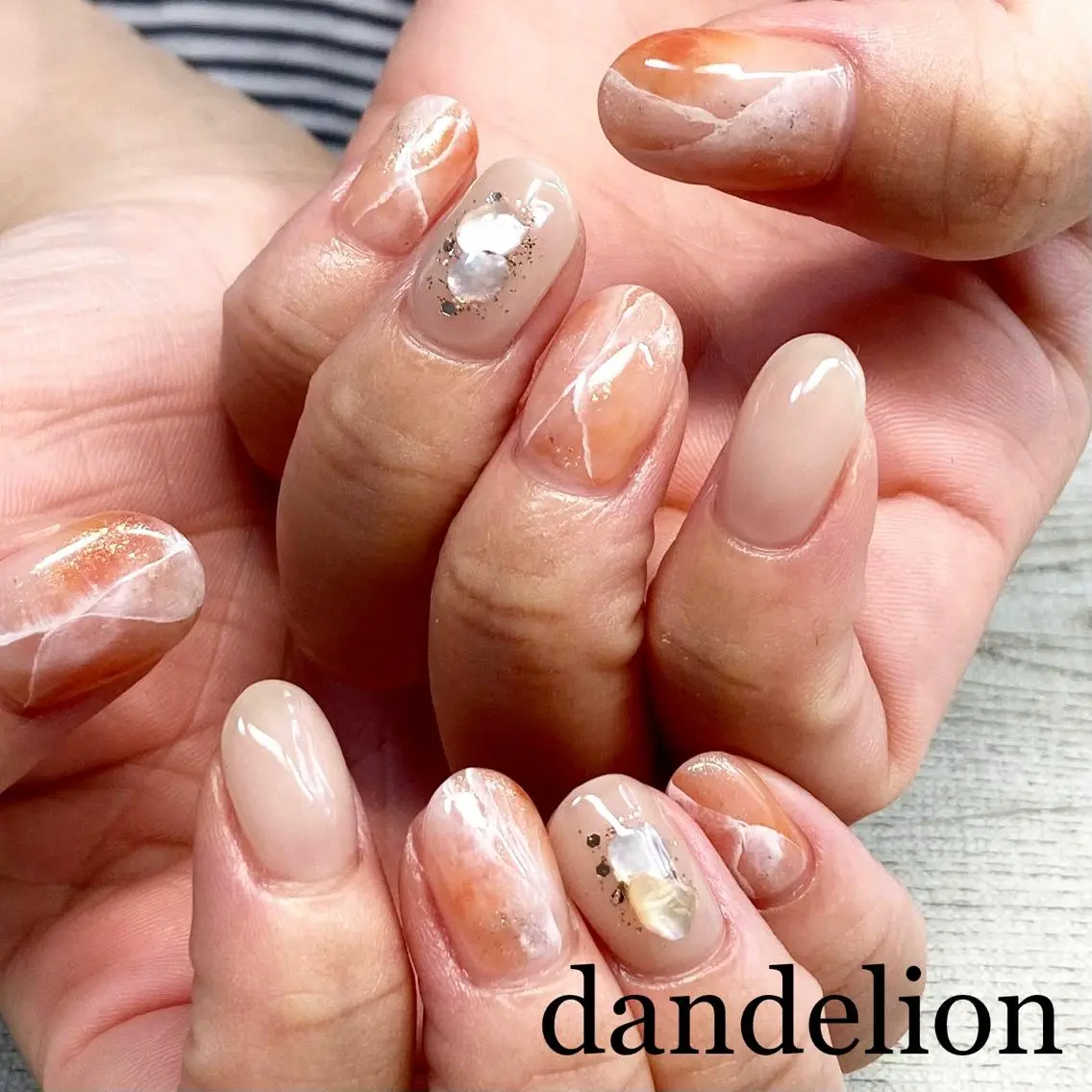 ネイル ハンドネイル ハンドケア dandelion ダンデライオンのネイルデザイン