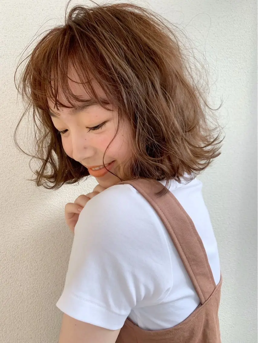 ミディアム 縮毛矯正/アレンジ FACE。ゆのんのヘアスタイル