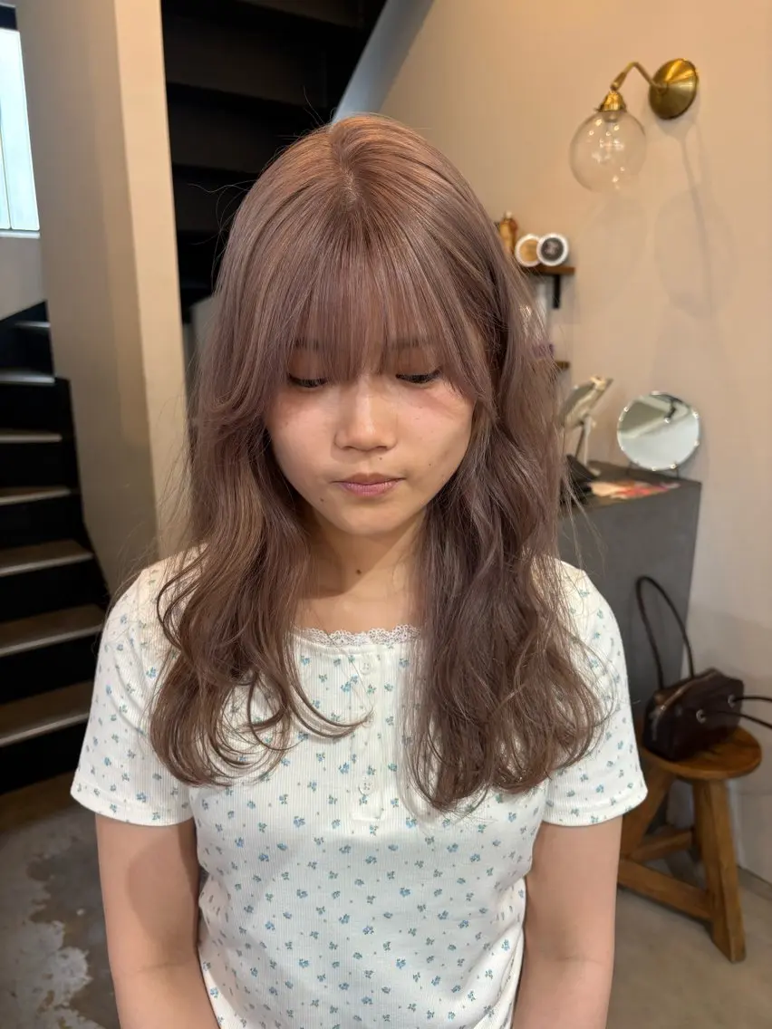 ロング カット ヘアカラー ハイトーン指名No. 1/レイヤー/みさきのヘアスタイル