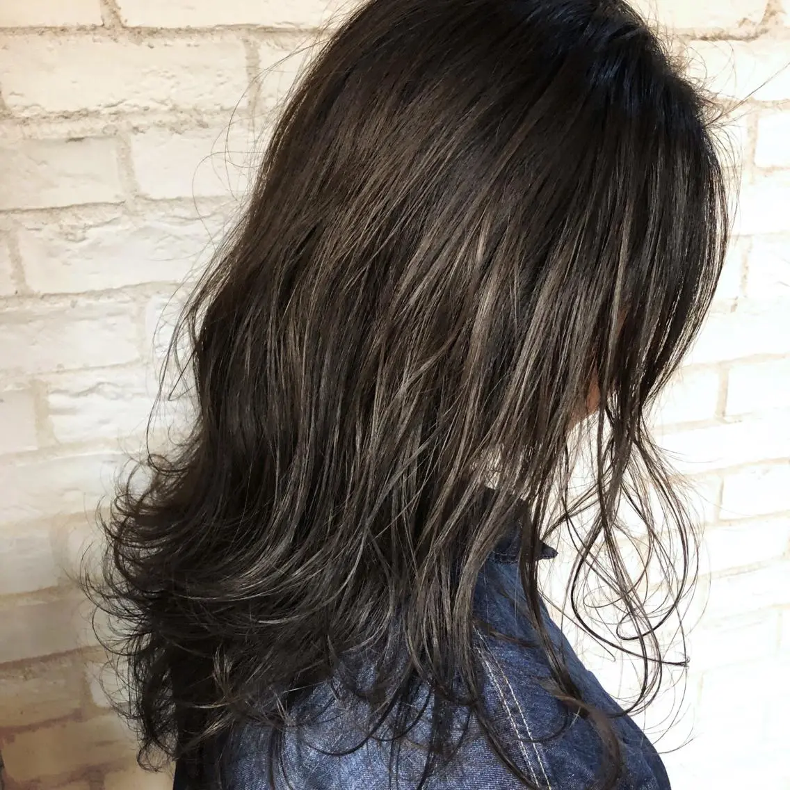 ミディアム カラー バレイヤージュ レイヤーカット 三軒茶屋/髪質改善 やまなかのヘアスタイル