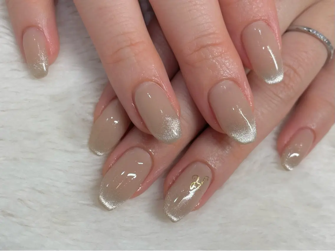 ネイル フレンチネイル マグネットネイル マグネットフレンチ riri-nail Rie Endoのネイルデザイン