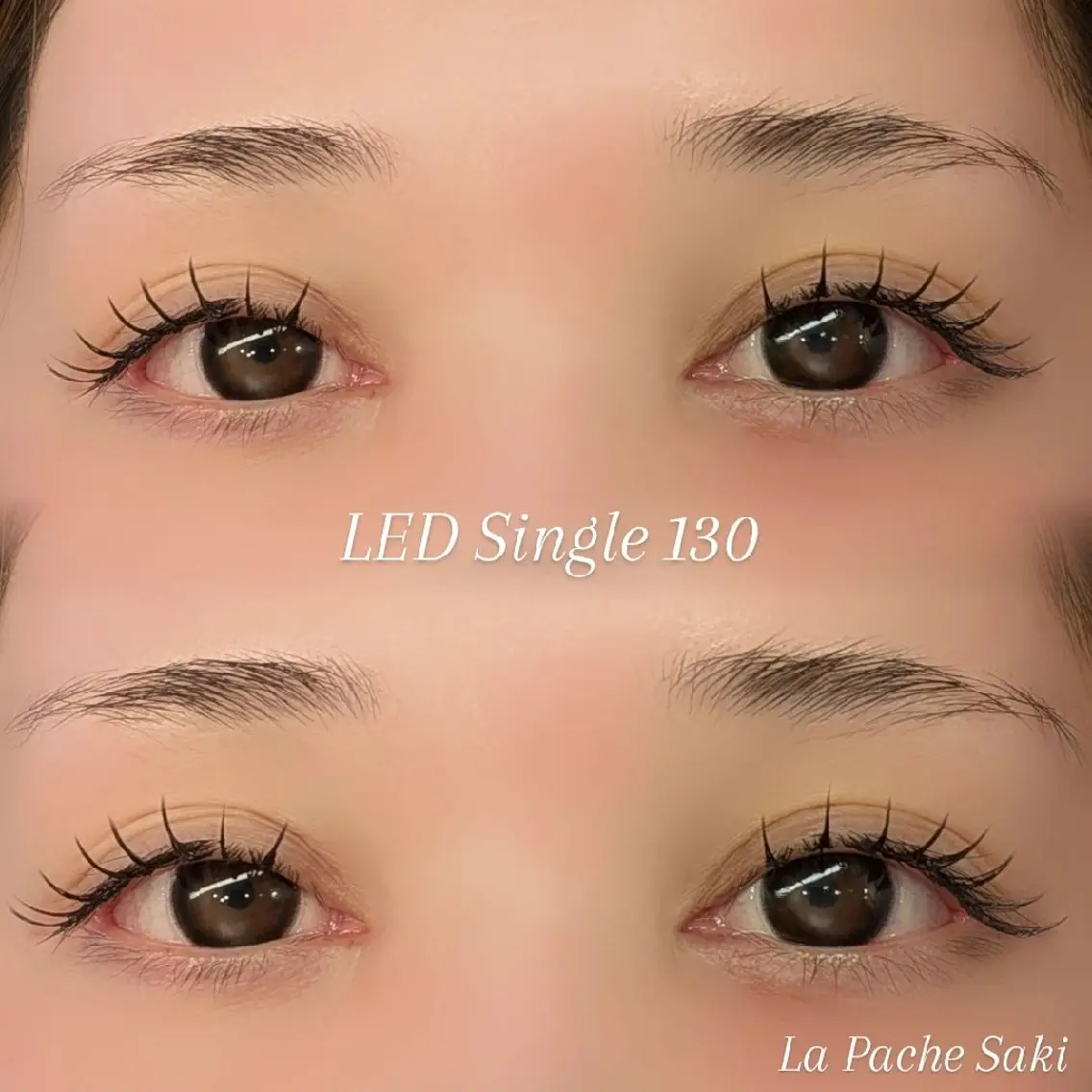 【期間限定◎ ミニモ価格🩷】オフ込み◎選べるデザイン🌻LEDフラットラッシュ100本♪【美容液コーティング付】の写真
