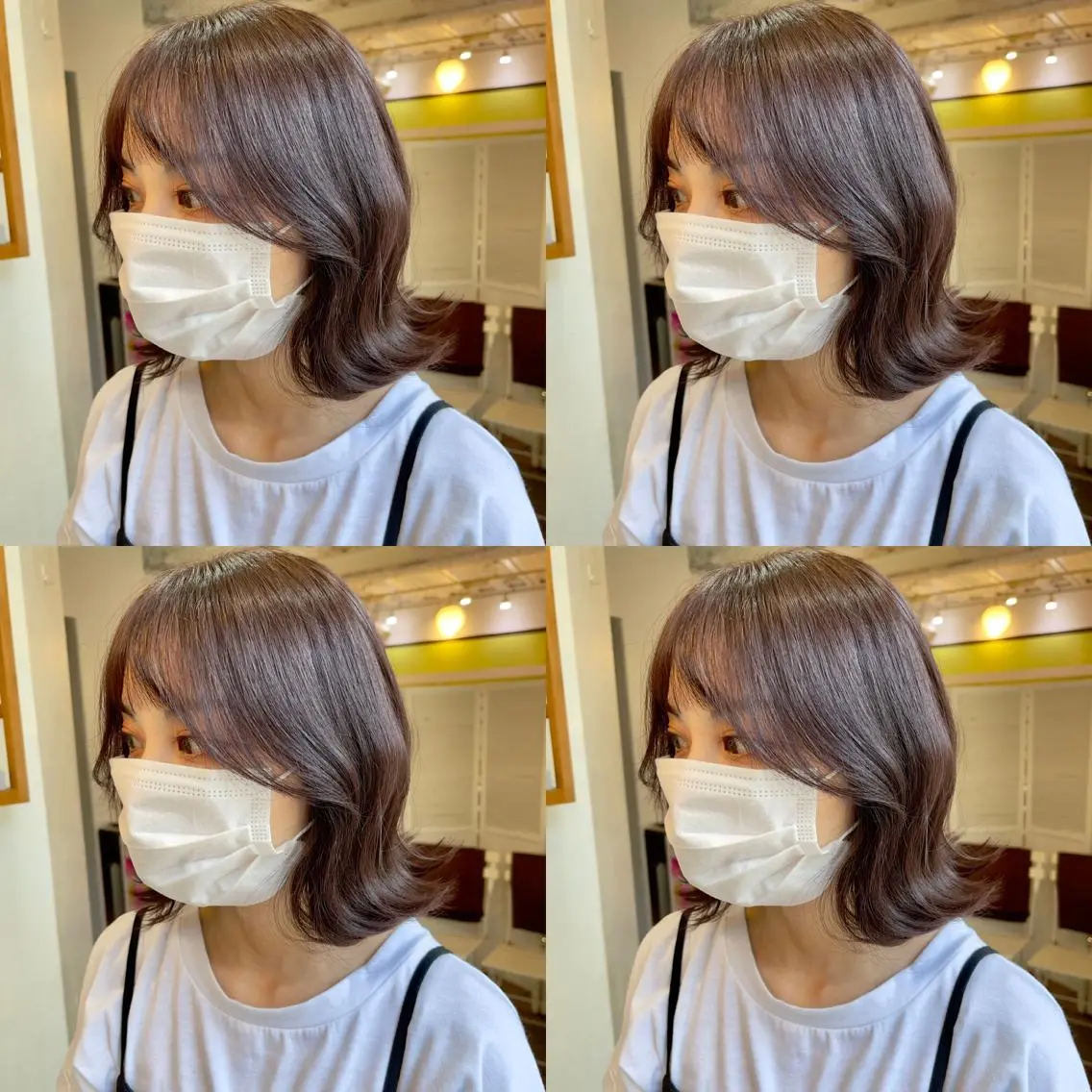 ショート カラー ベージュカラー ハイトーンカラー ラベンダーカラー ラベンダーベージュ ボブ カット ヘアカラー トリートメント ヘッドスパ 大人可愛い透明感🌟 小顔・韓国髪🌟野中のヘアスタイル
