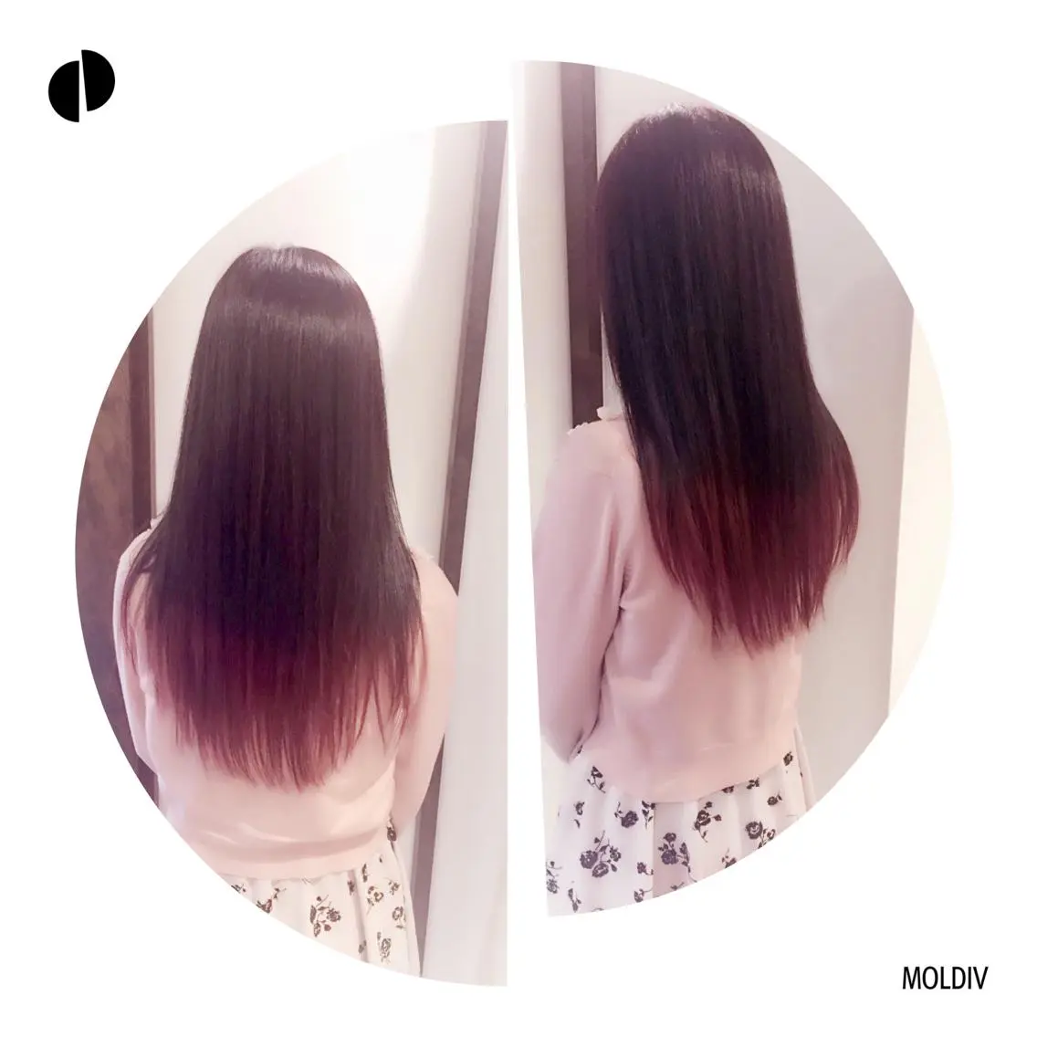 セミロング ロング カラー グラデーションカラー ピンクカラー レッドカラー ヘアカラー トリートメント ✨縮毛矯正✨髪質改善 ナカシマ ユミのヘアスタイル