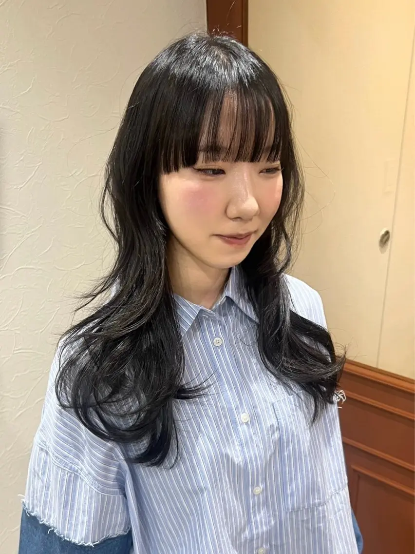 ロング カラー 透明感カラー ハッシュカット レイヤーカット ロング Kasumi /伏見 /髪質改善/ロングのヘアスタイル