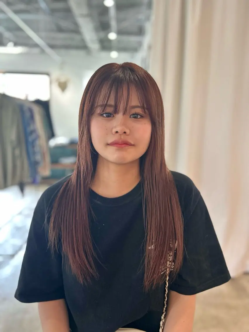 ロング カラー ヘアアレンジ ヘアカラー 🎀suzuna 透明感colorのヘアスタイル